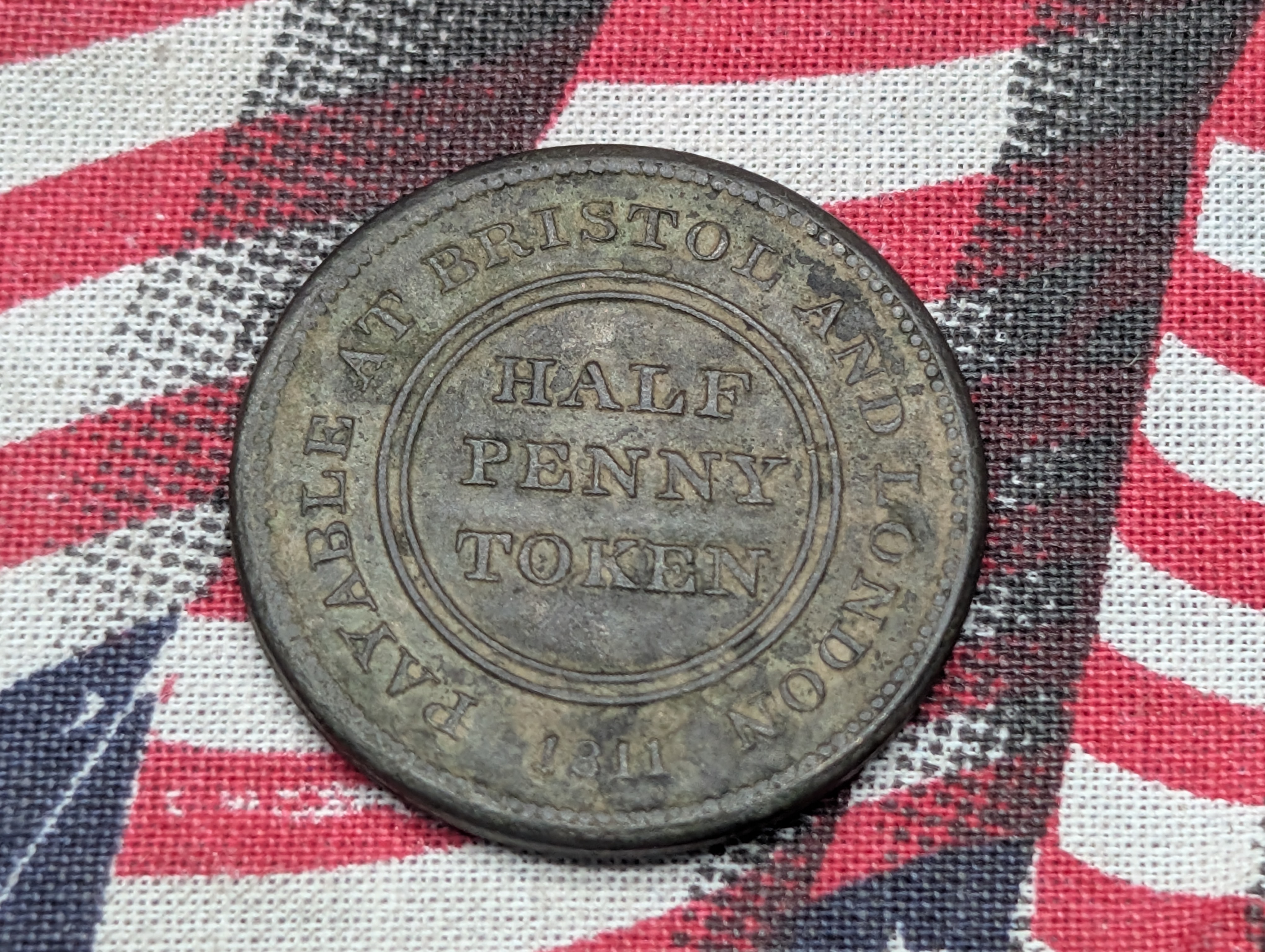 1811 Bristol-London Half-Penny Conder Token