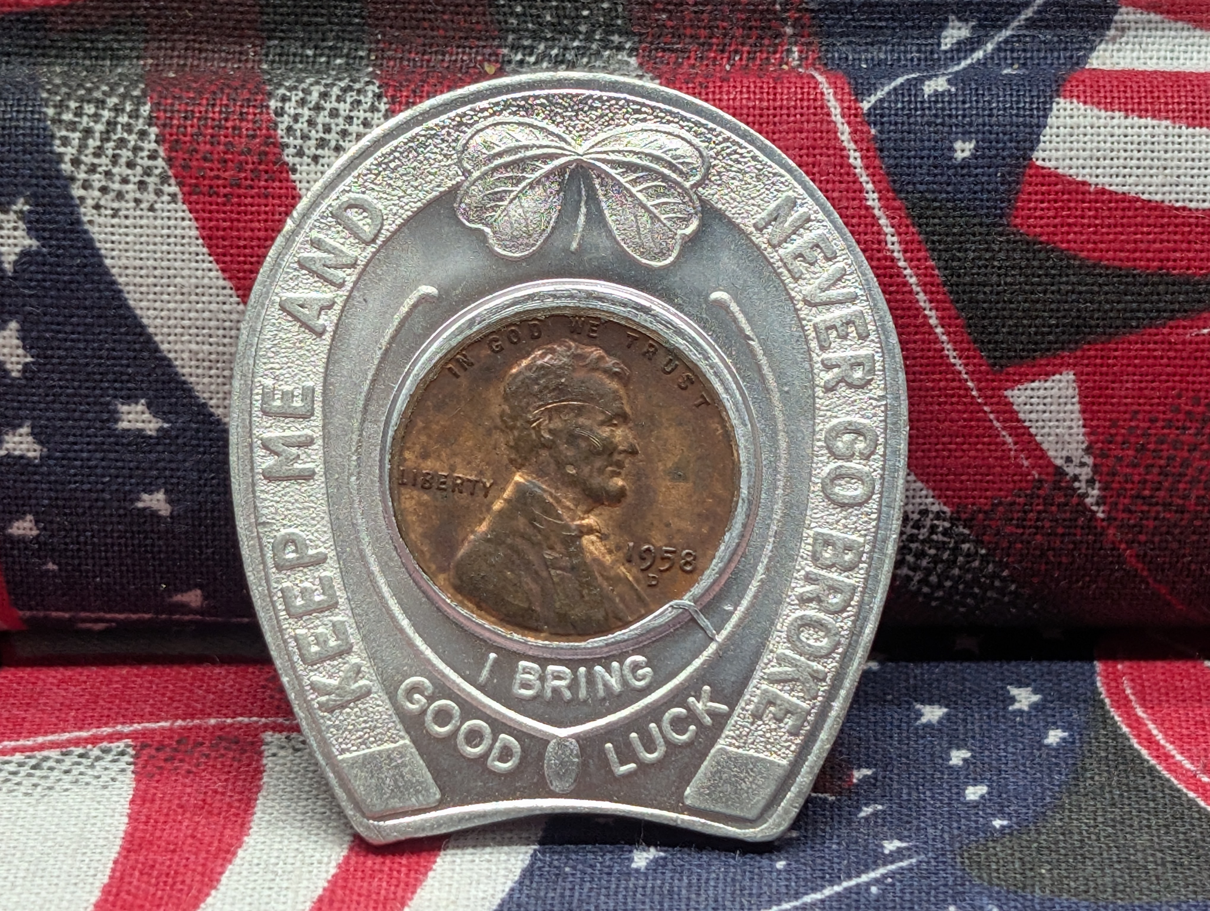 1958-D Wheat Cent Advertising Token - Double-Apple Wine