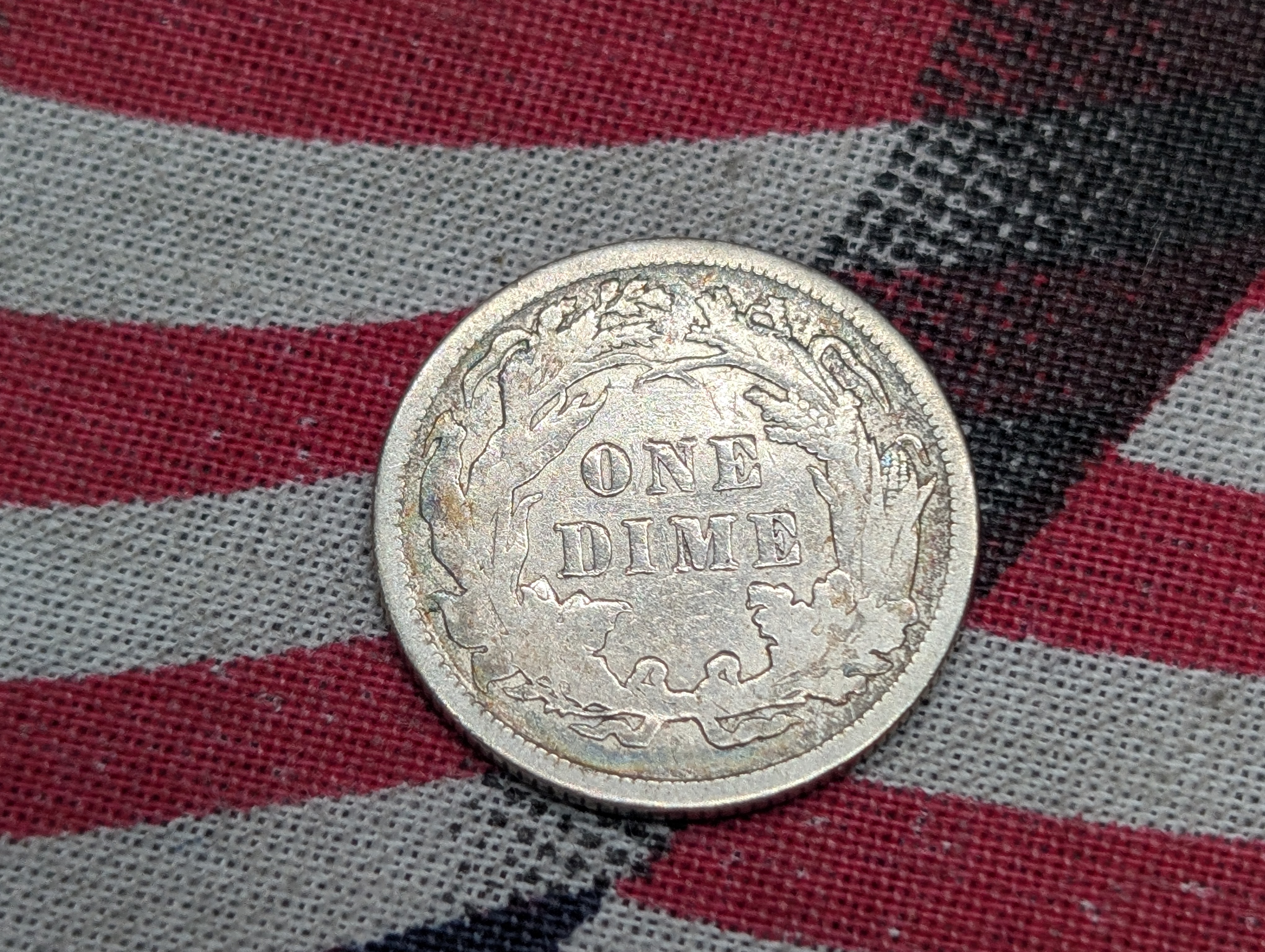 1891 Seated Liberty 90% Silver Dime