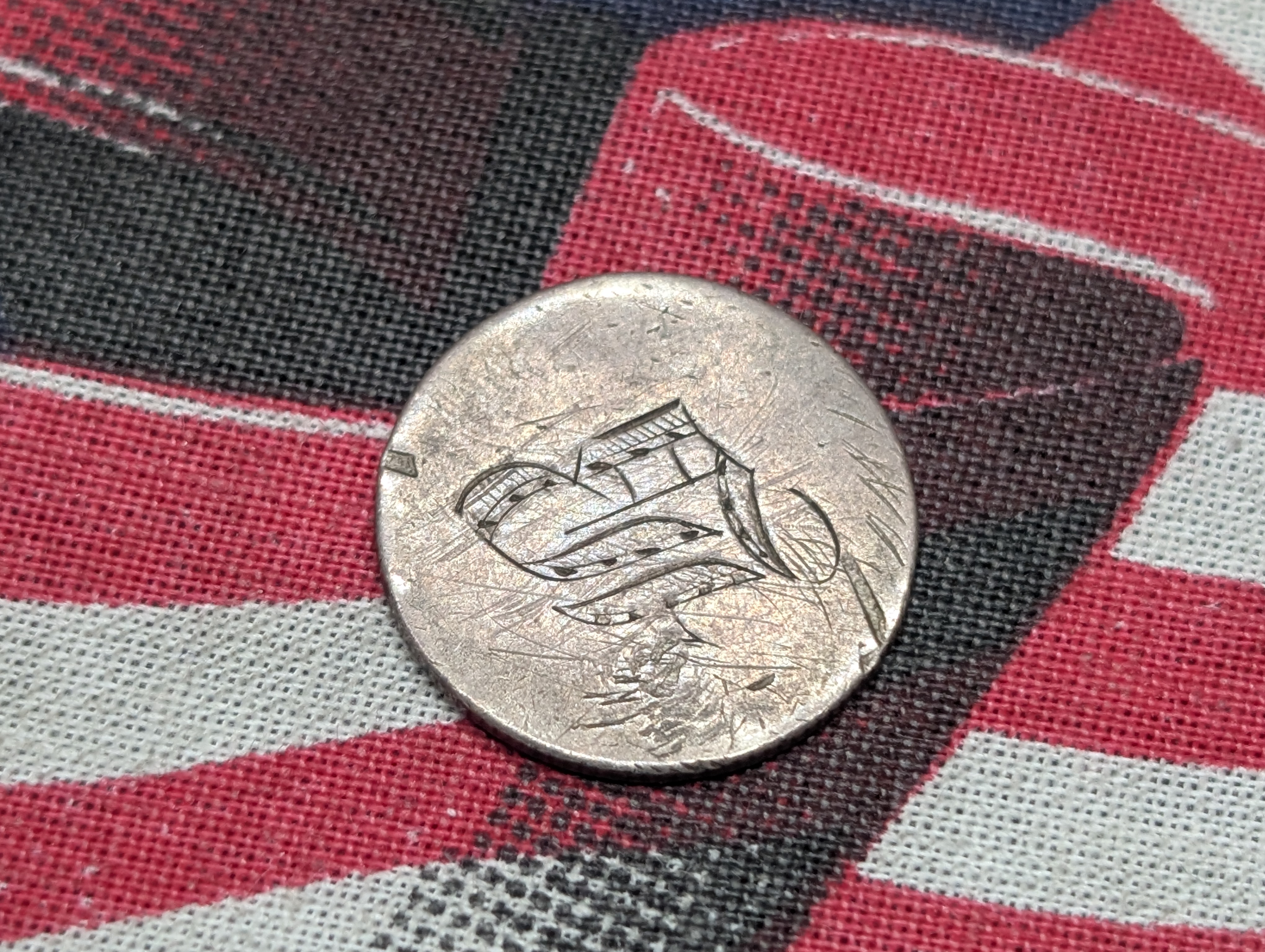 No Date Seated Liberty 90% Silver Dime "Love Token"