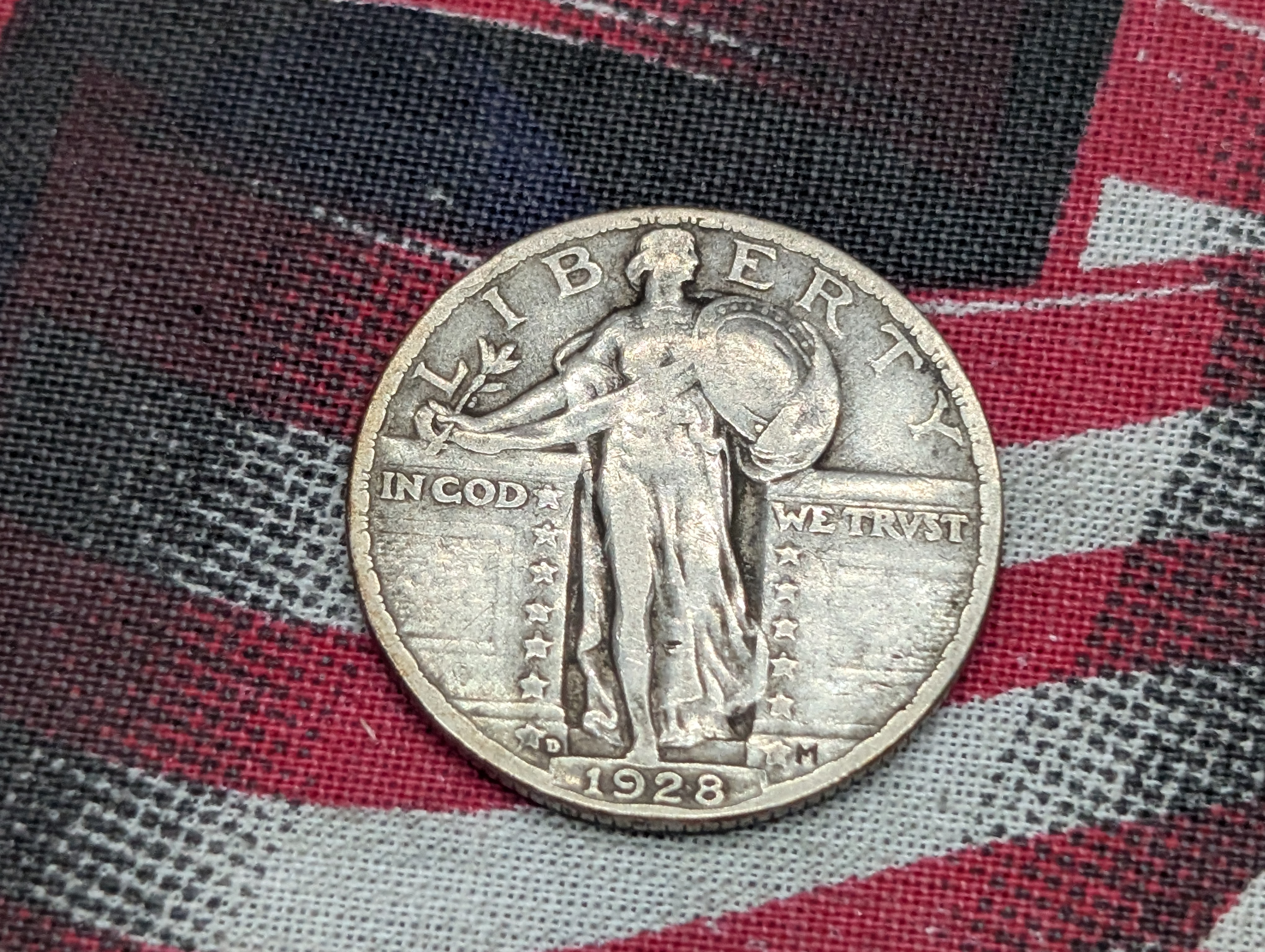 1928-D Standing Liberty 90% Silver Quarter