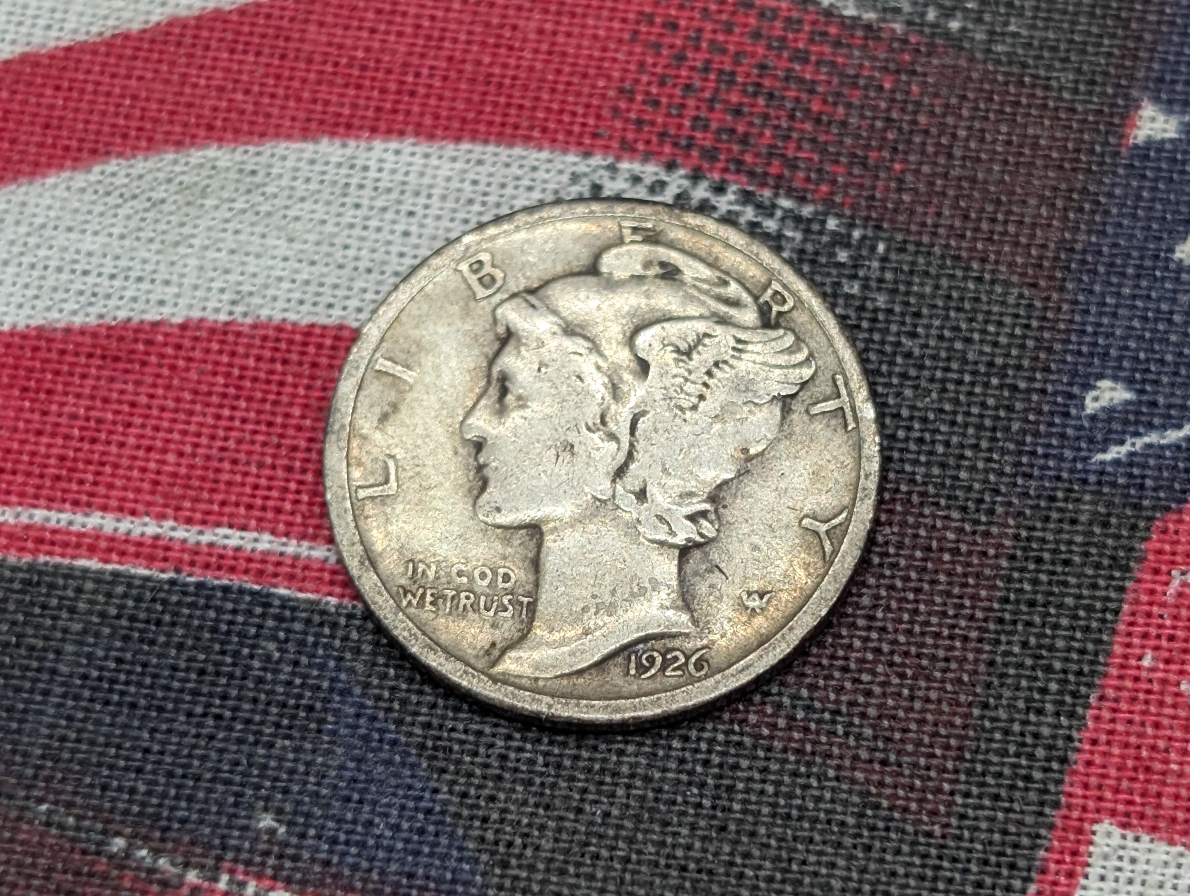 1926-D Mercury 90% Silver Dime