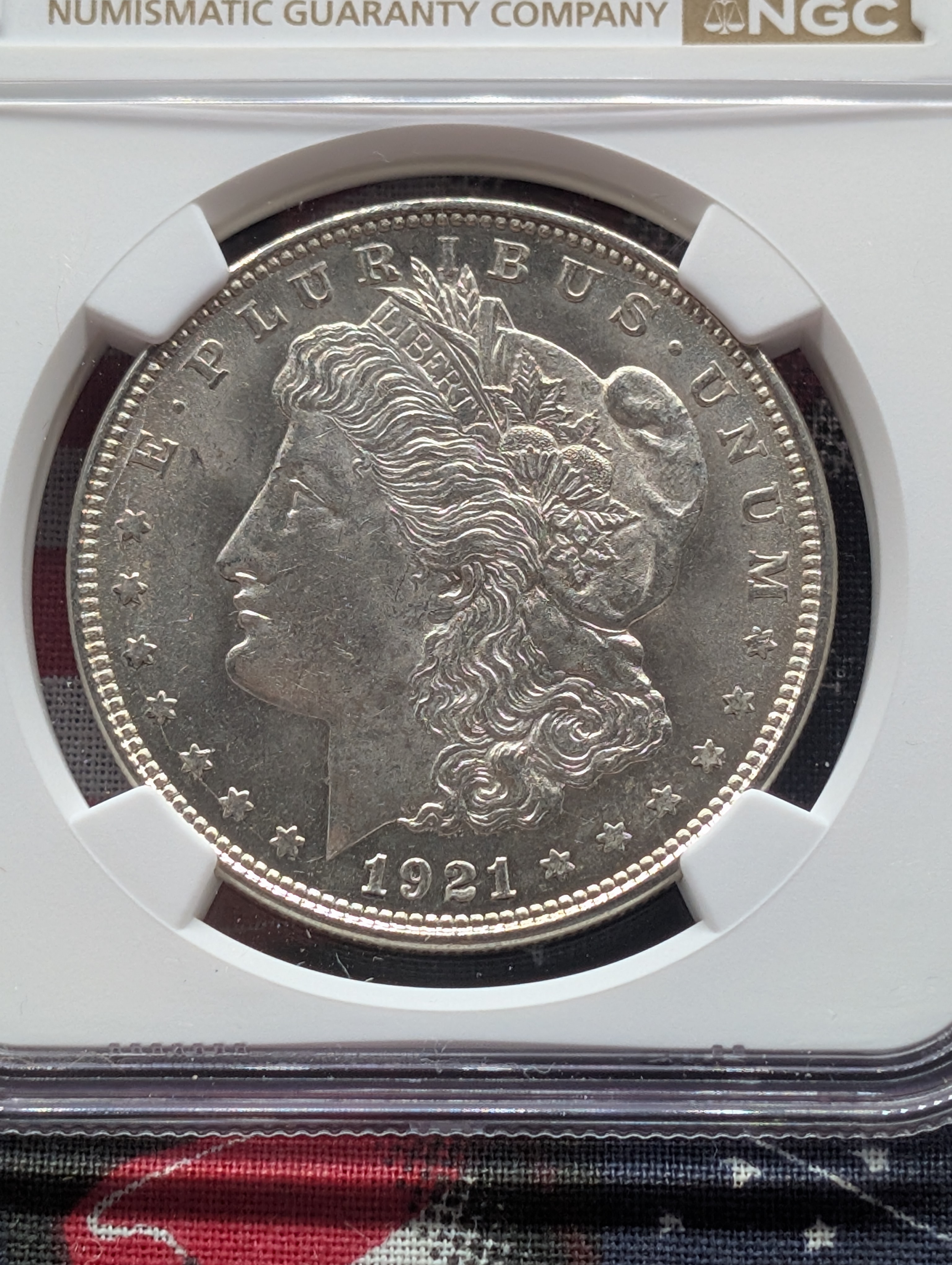 1921-D Morgan SILVER Dollar - NGC MS63
