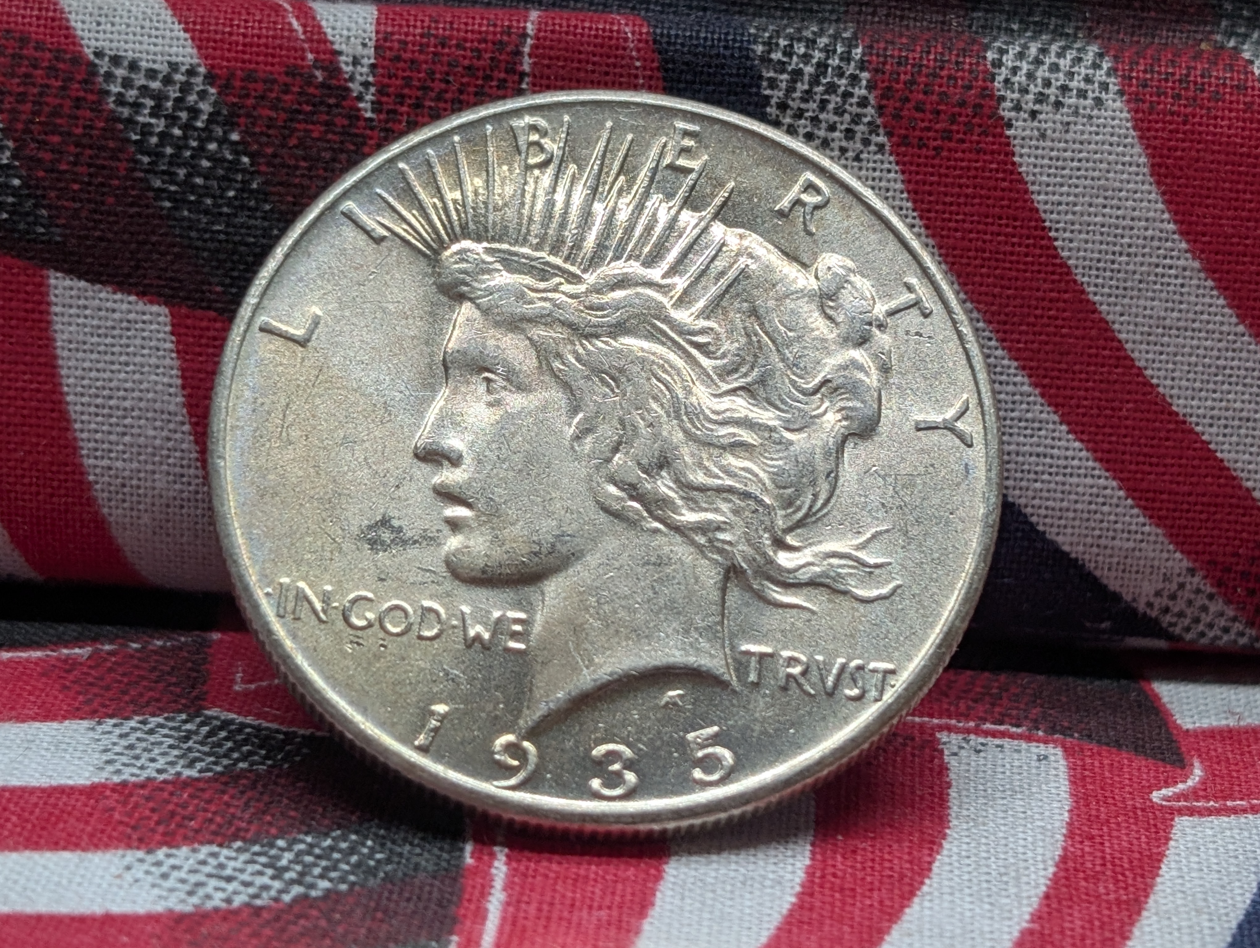 1935 Peace SILVER Dollar