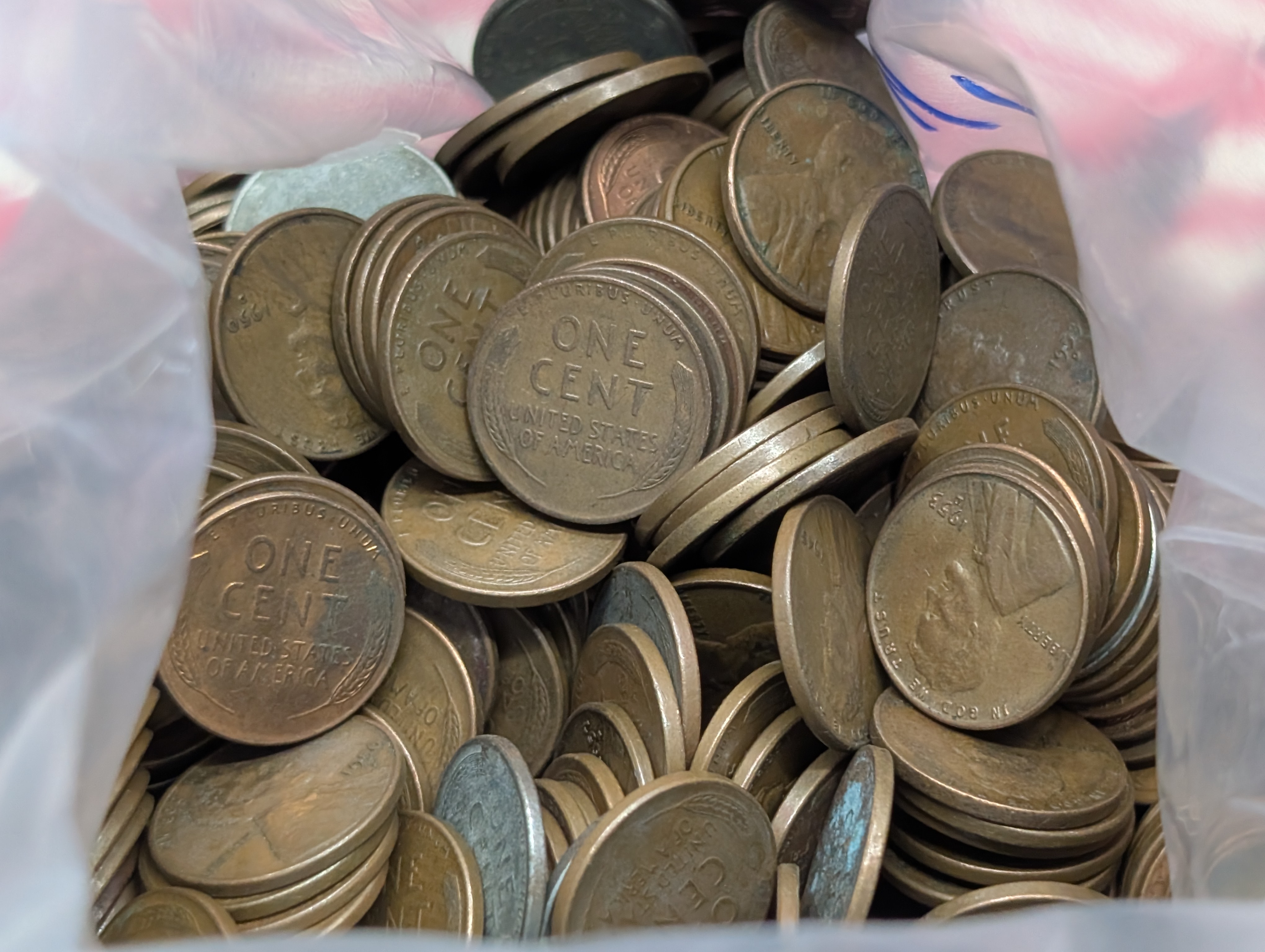(1,000) Assorted Lincoln Wheat Cents