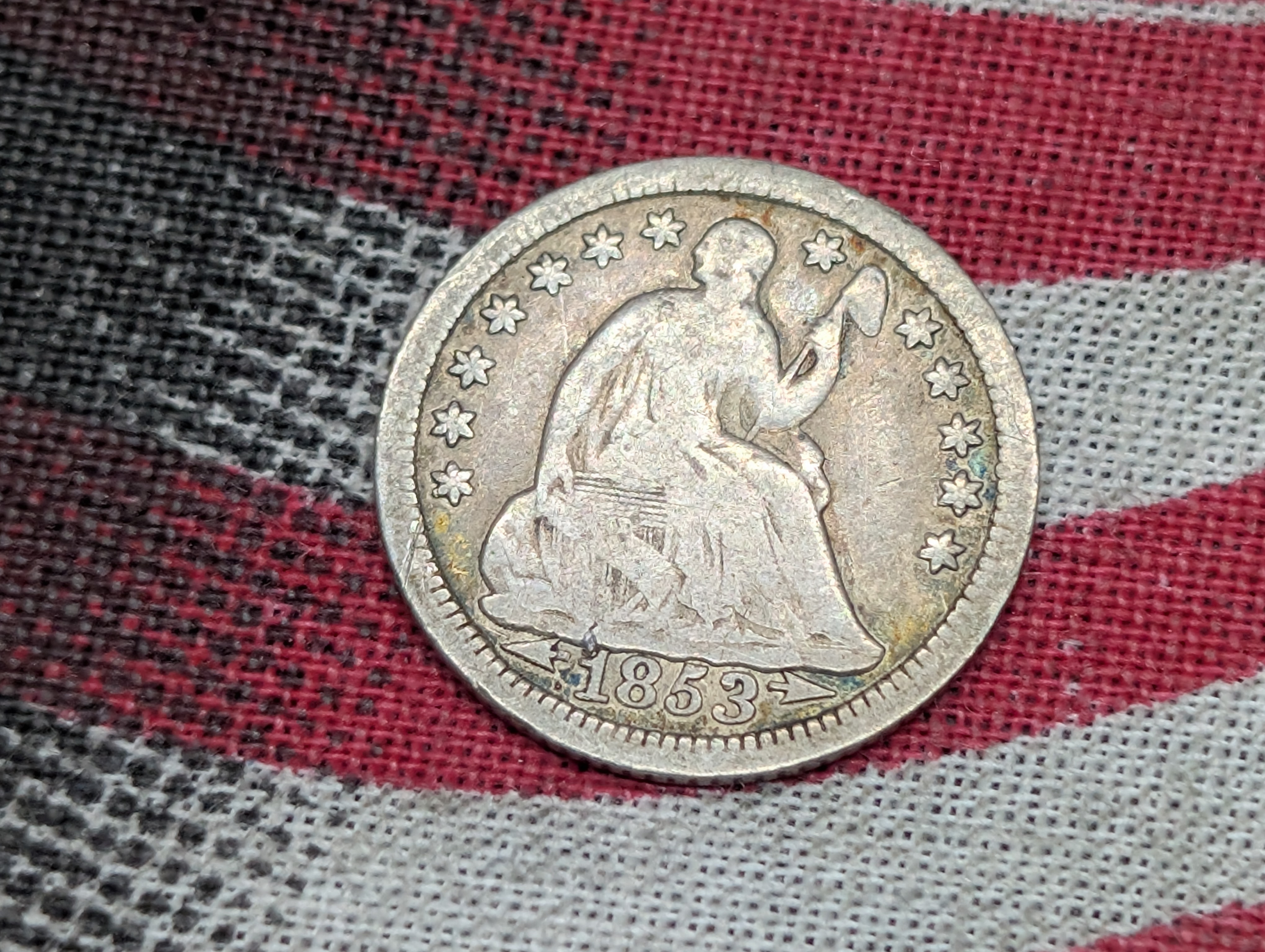 1853 Seated Liberty Half-Dime