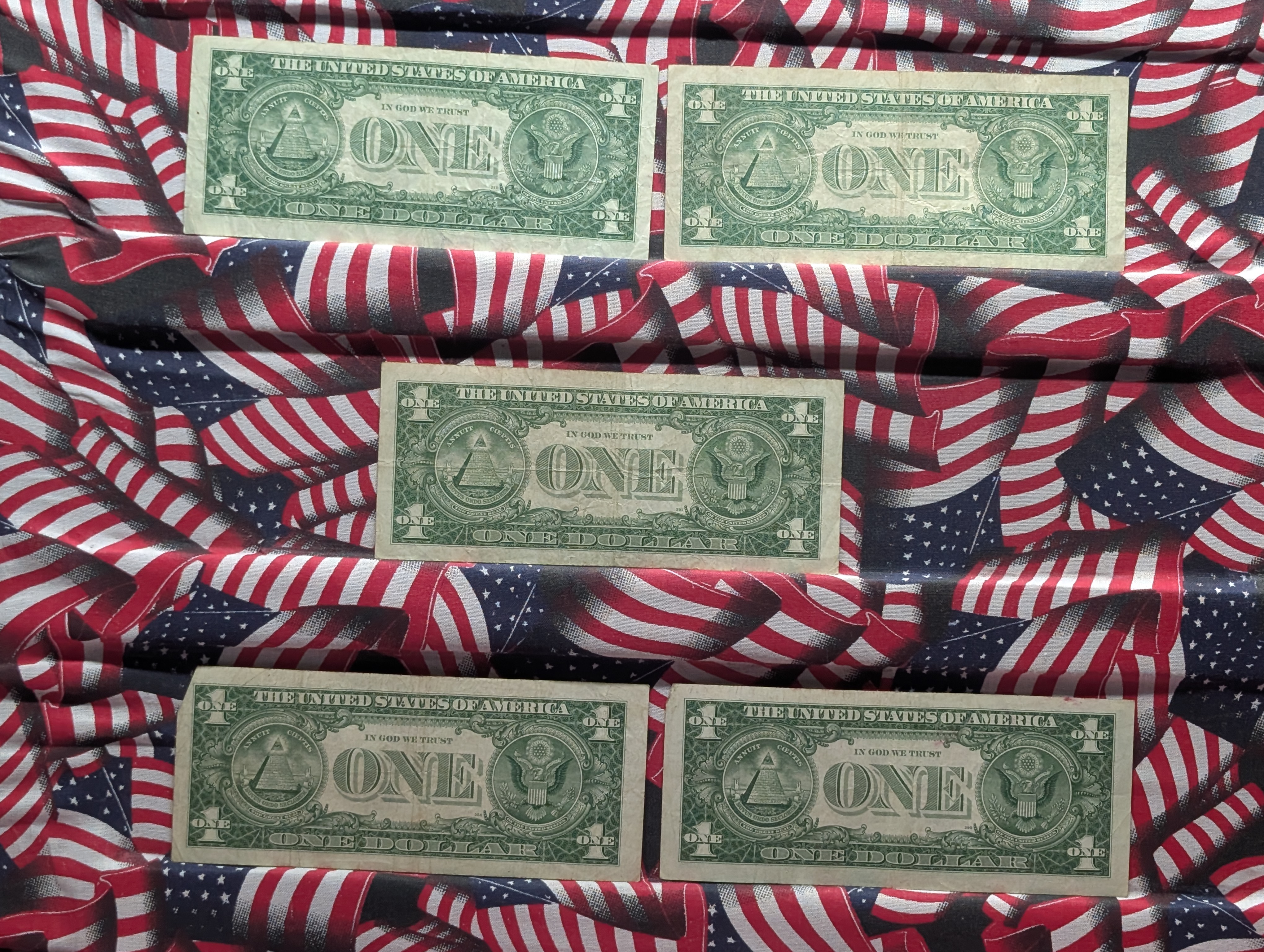 (2) 1957 Series & (3) 1957 A Series $1 Silver Certificate Notes