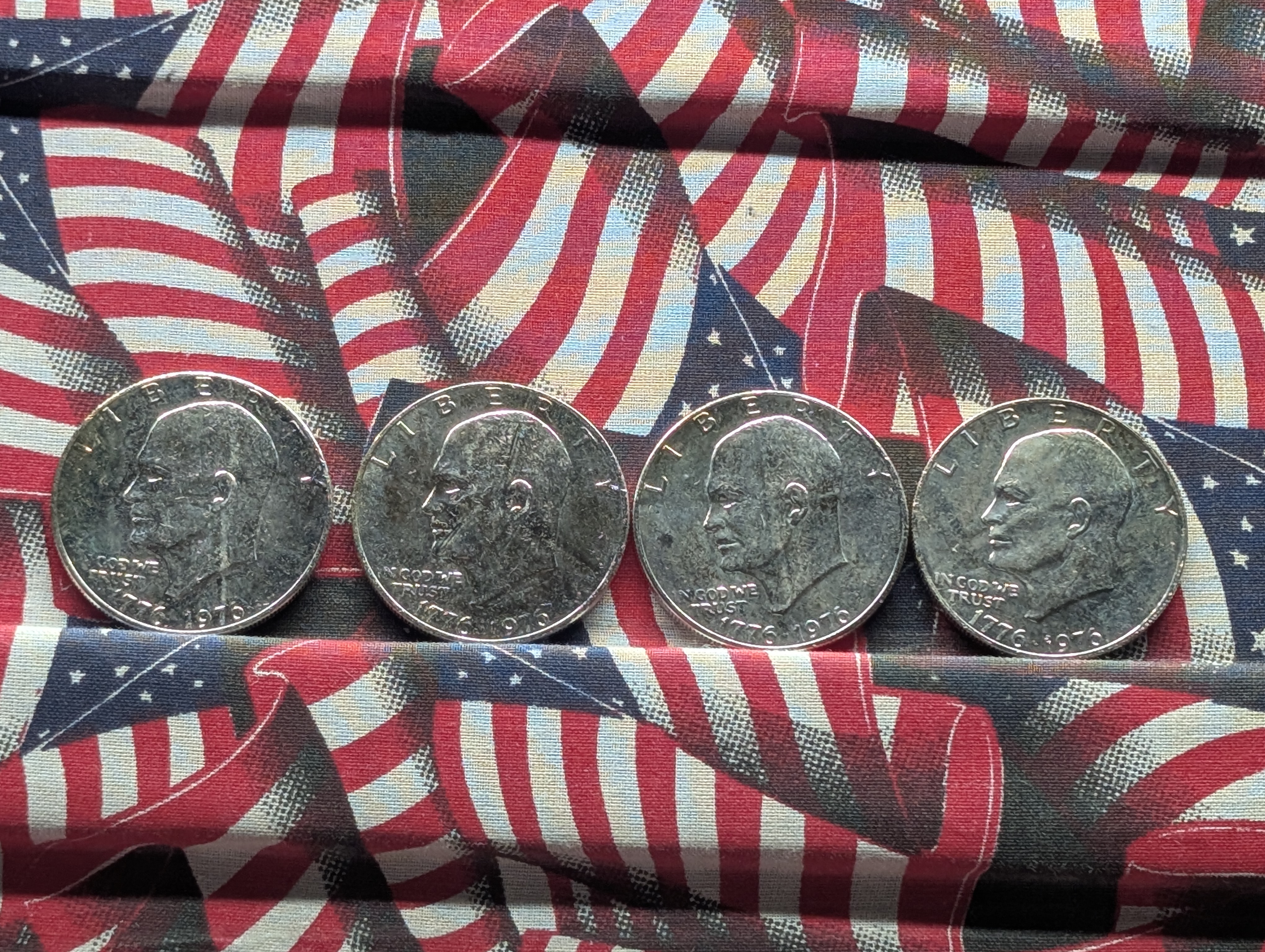 (4) 1776-1976 Eisenhower Bicentennial Dollars