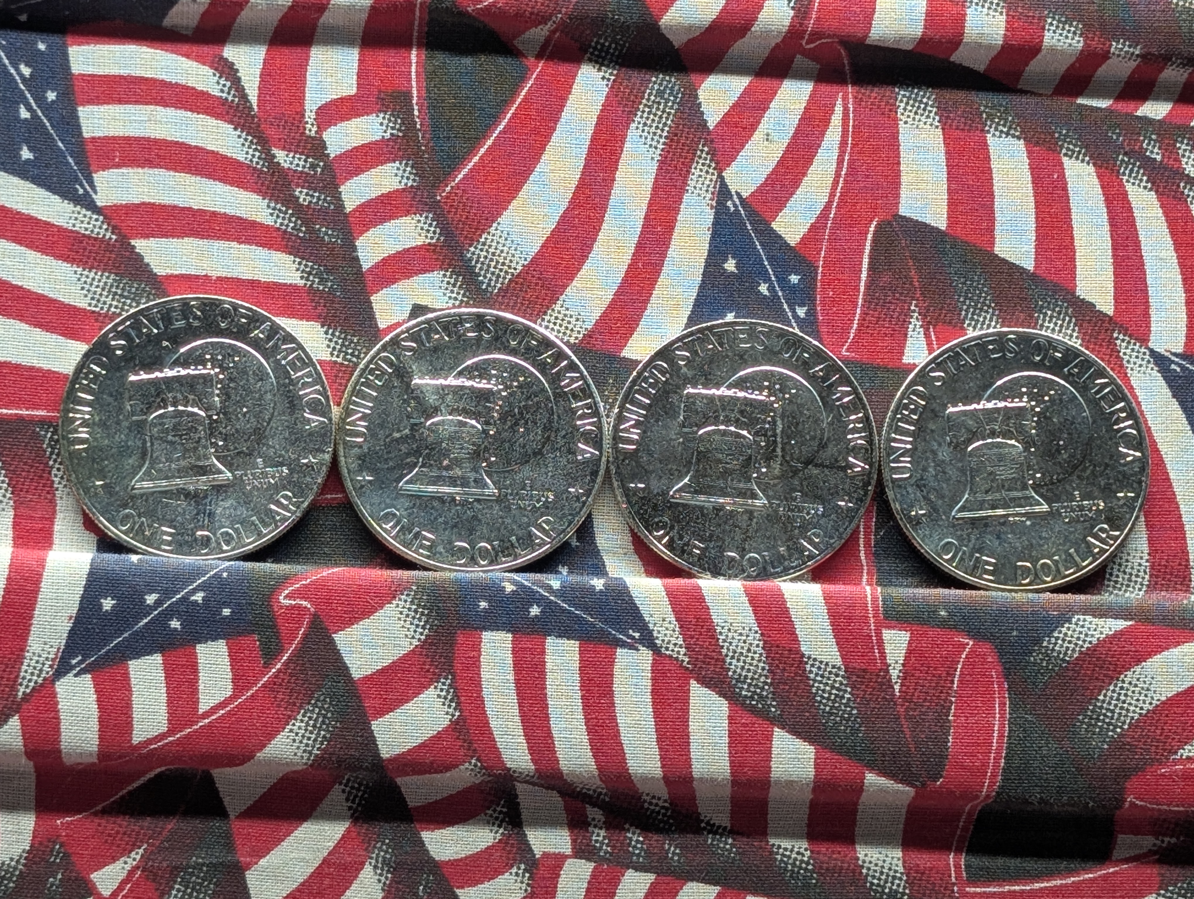(4) 1776-1976 Eisenhower Bicentennial Dollars