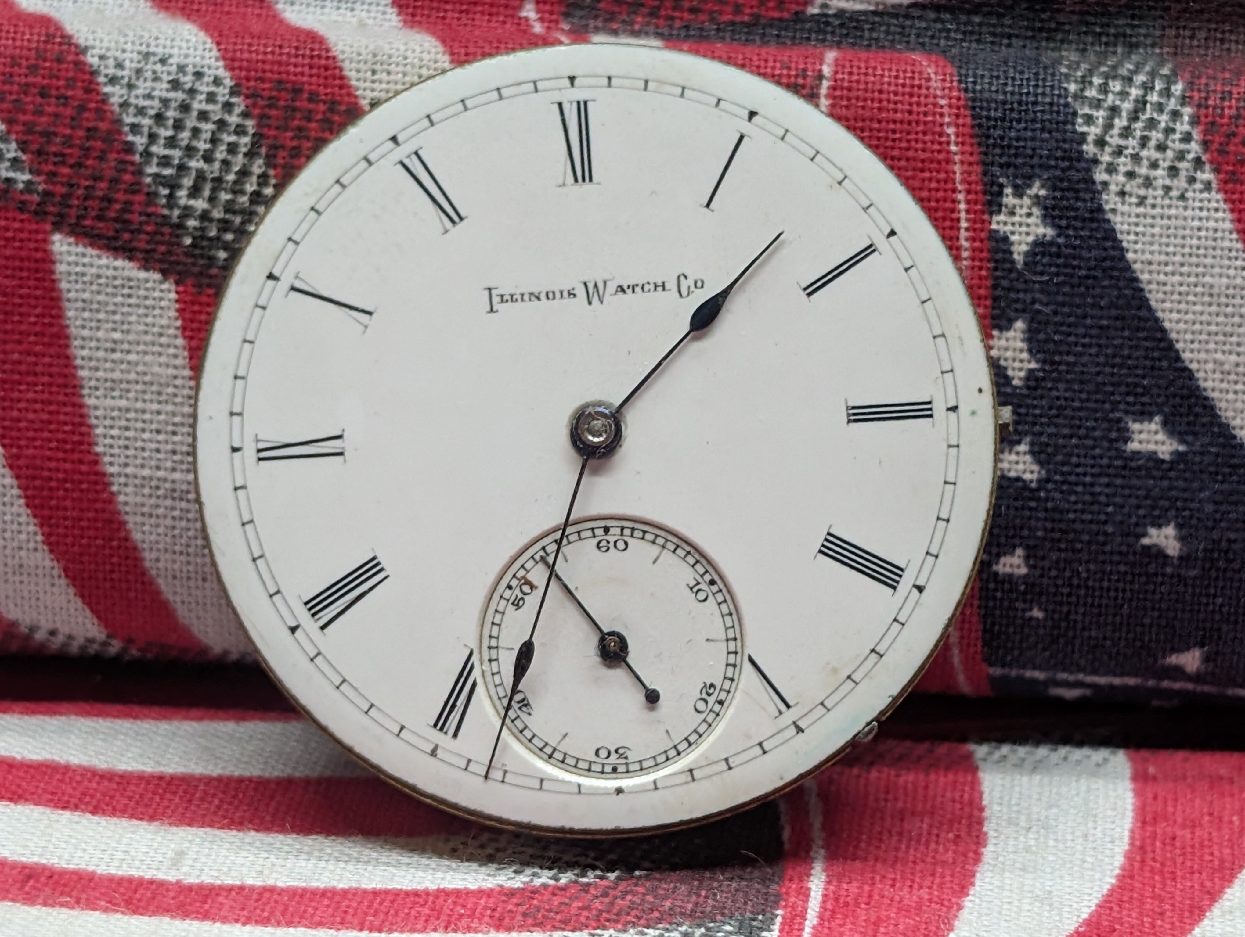 Antique Illinois Pocket Watch Movement - May or May not work
