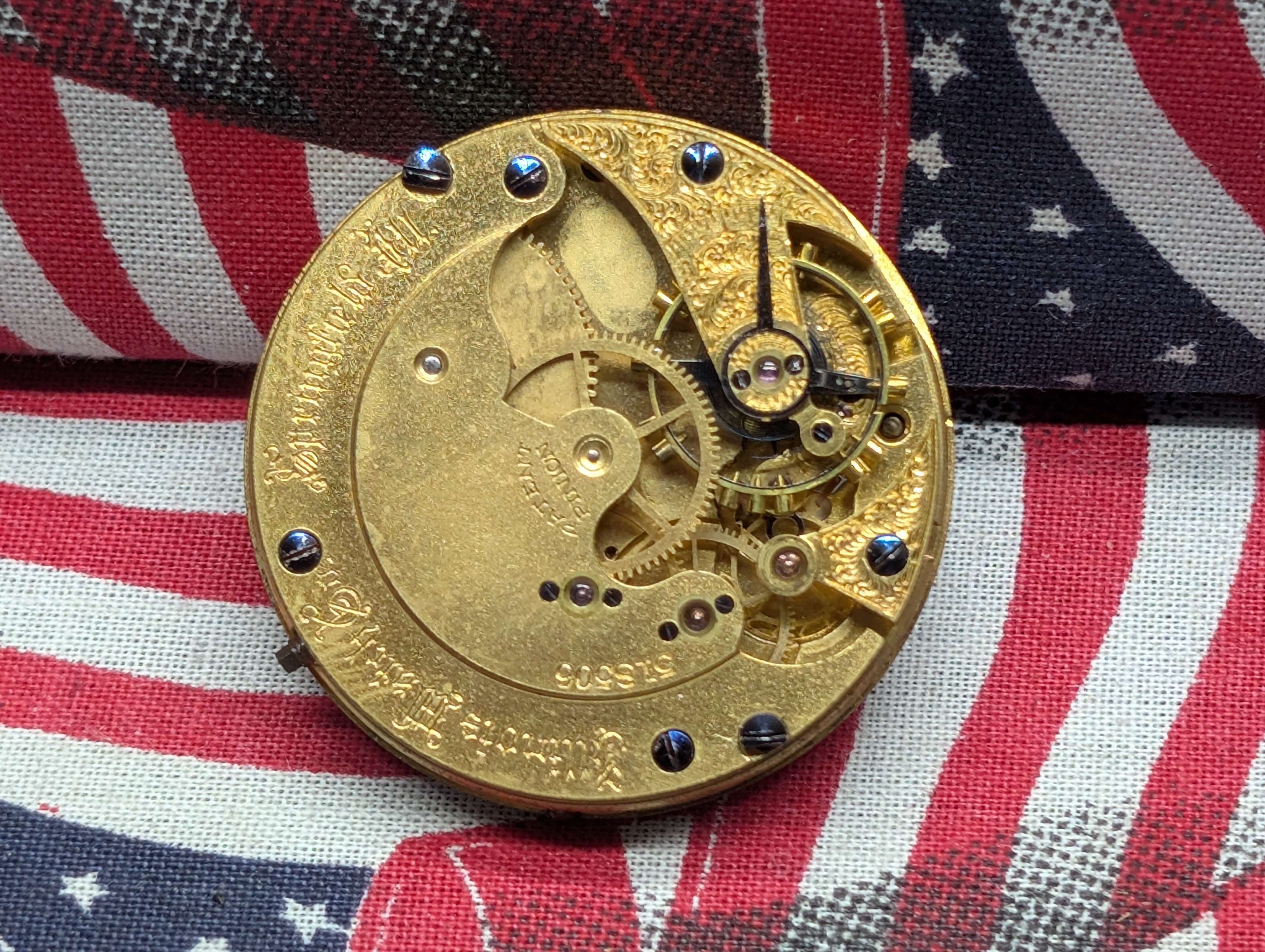 Antique Illinois Pocket Watch Movement - May or May not work