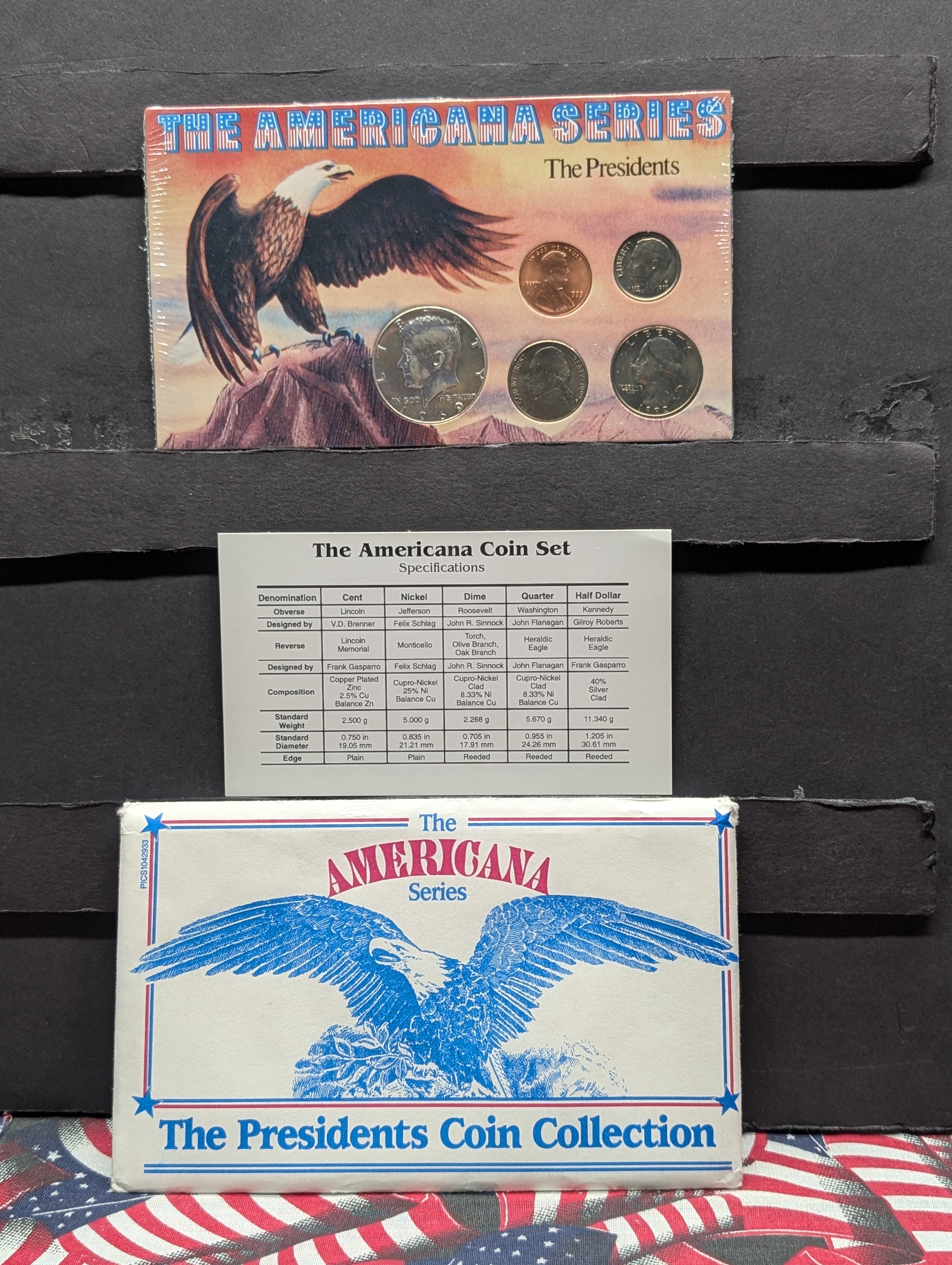 Americana Series "Presidents Collection" - Includes 1969 40% SILVER Half-Dollar