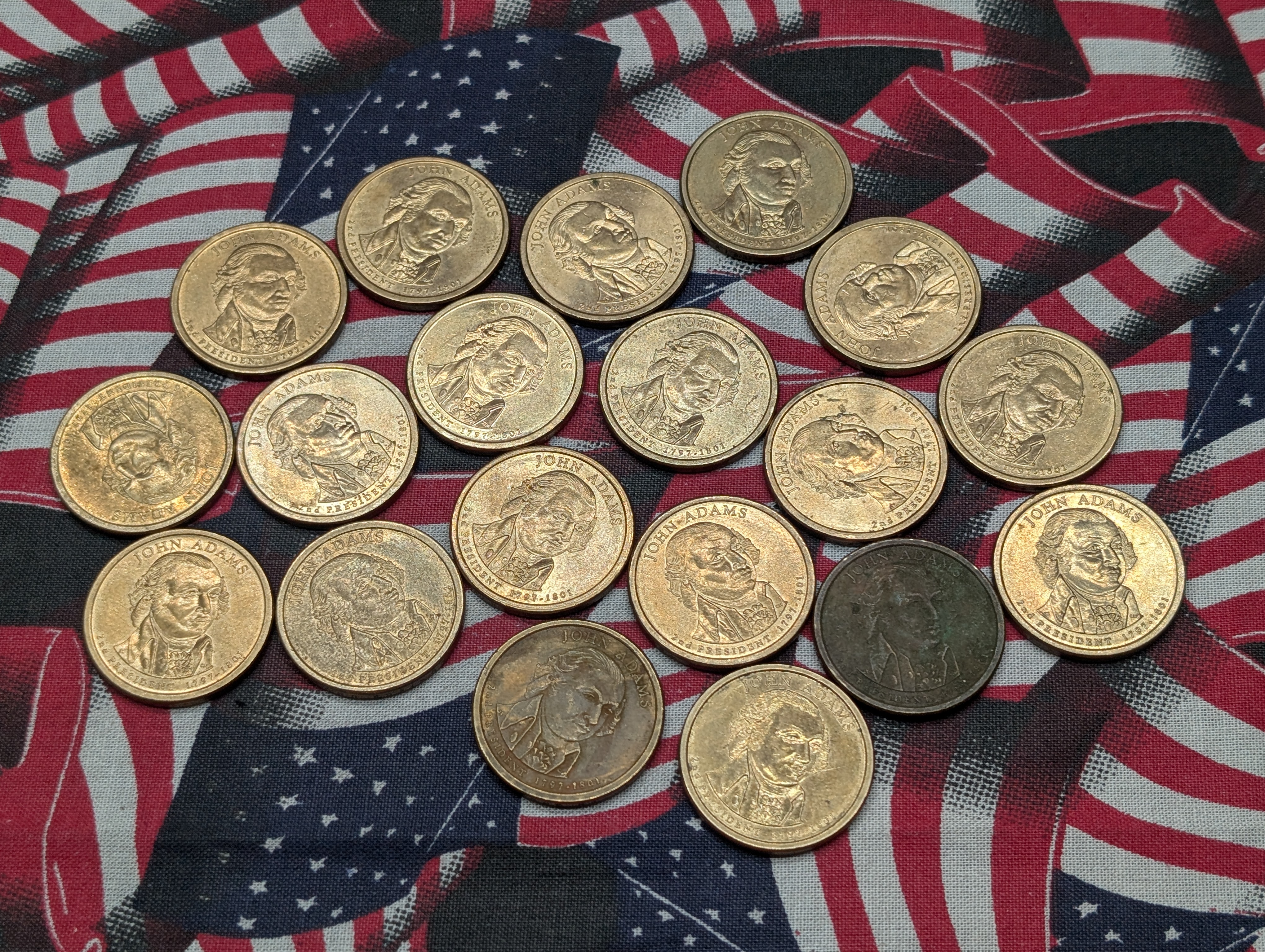 (19) 2007-P John Adams Presidential One Dollars