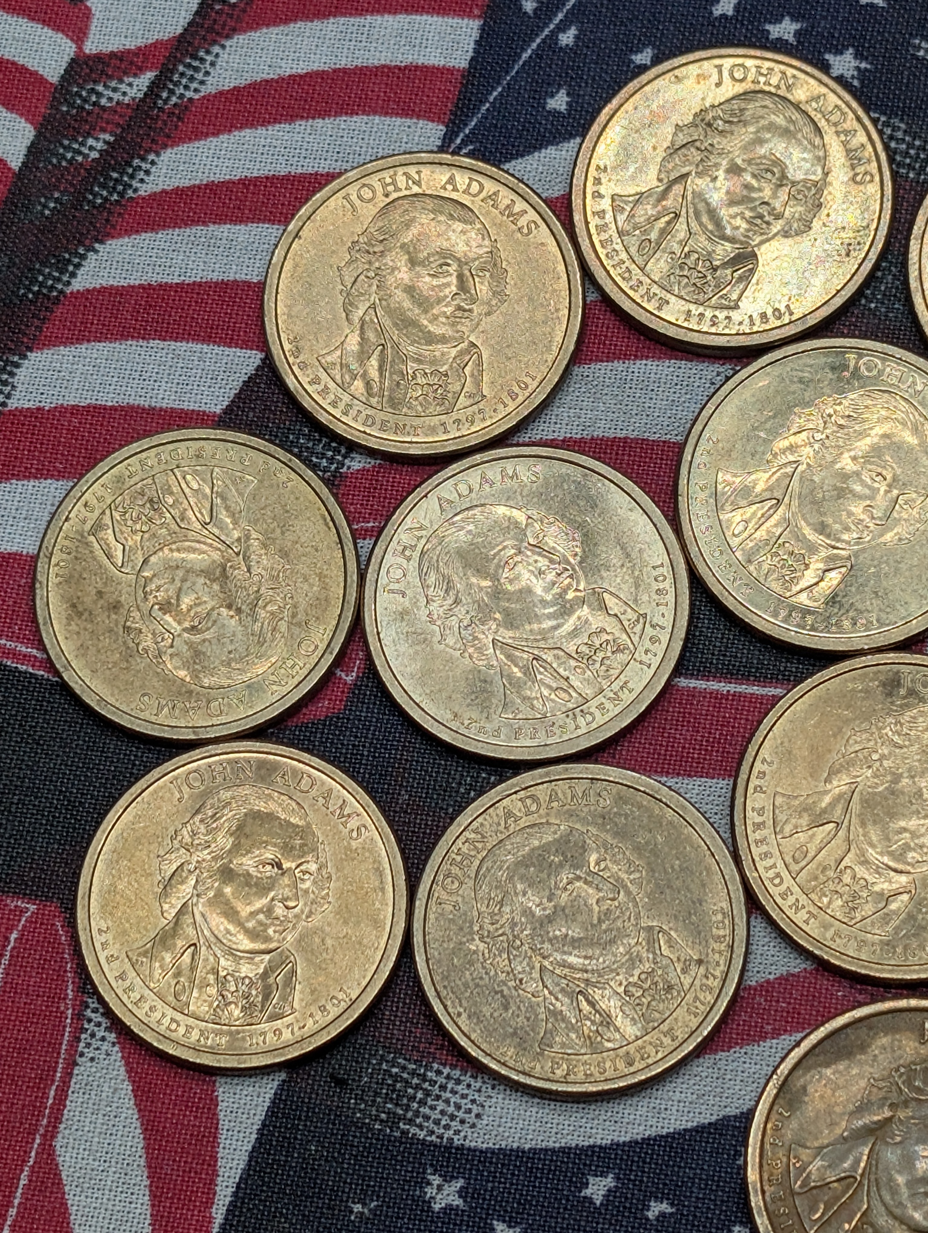 (19) 2007-P John Adams Presidential One Dollars