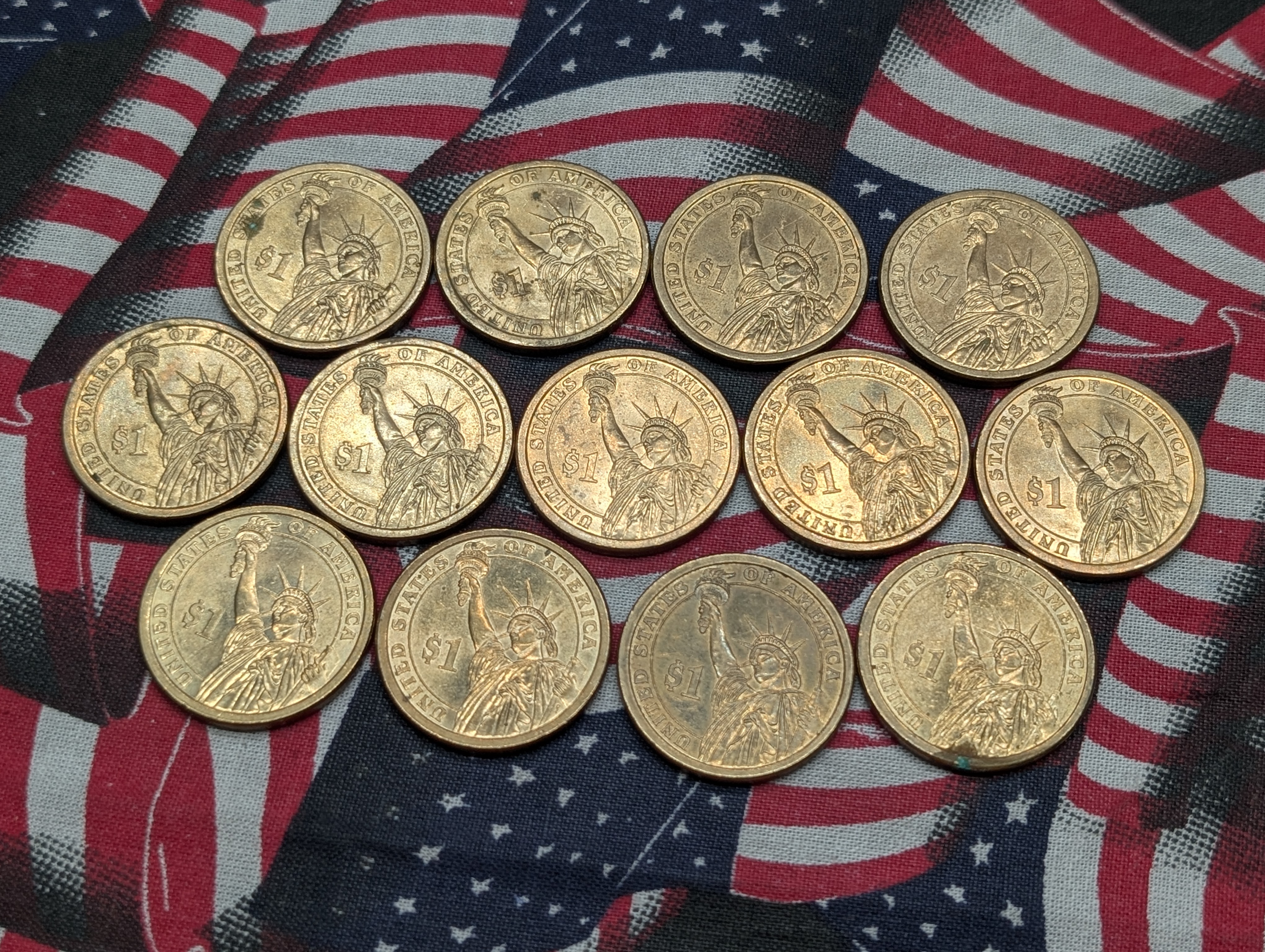 (13) 2007-P Thomas Jefferson Presidential One Dollars