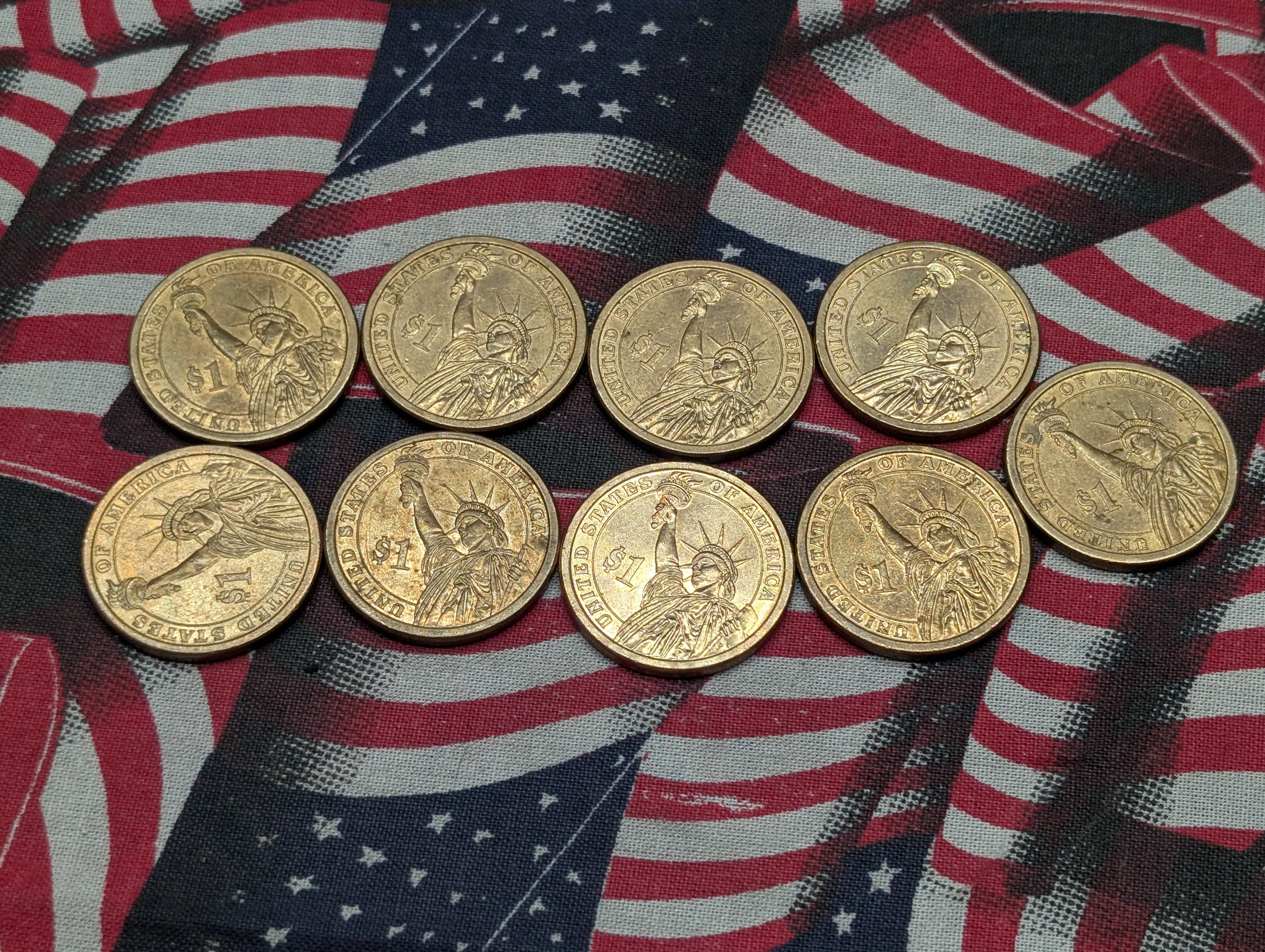 (9) 2007-P James Madison Presidential One Dollars