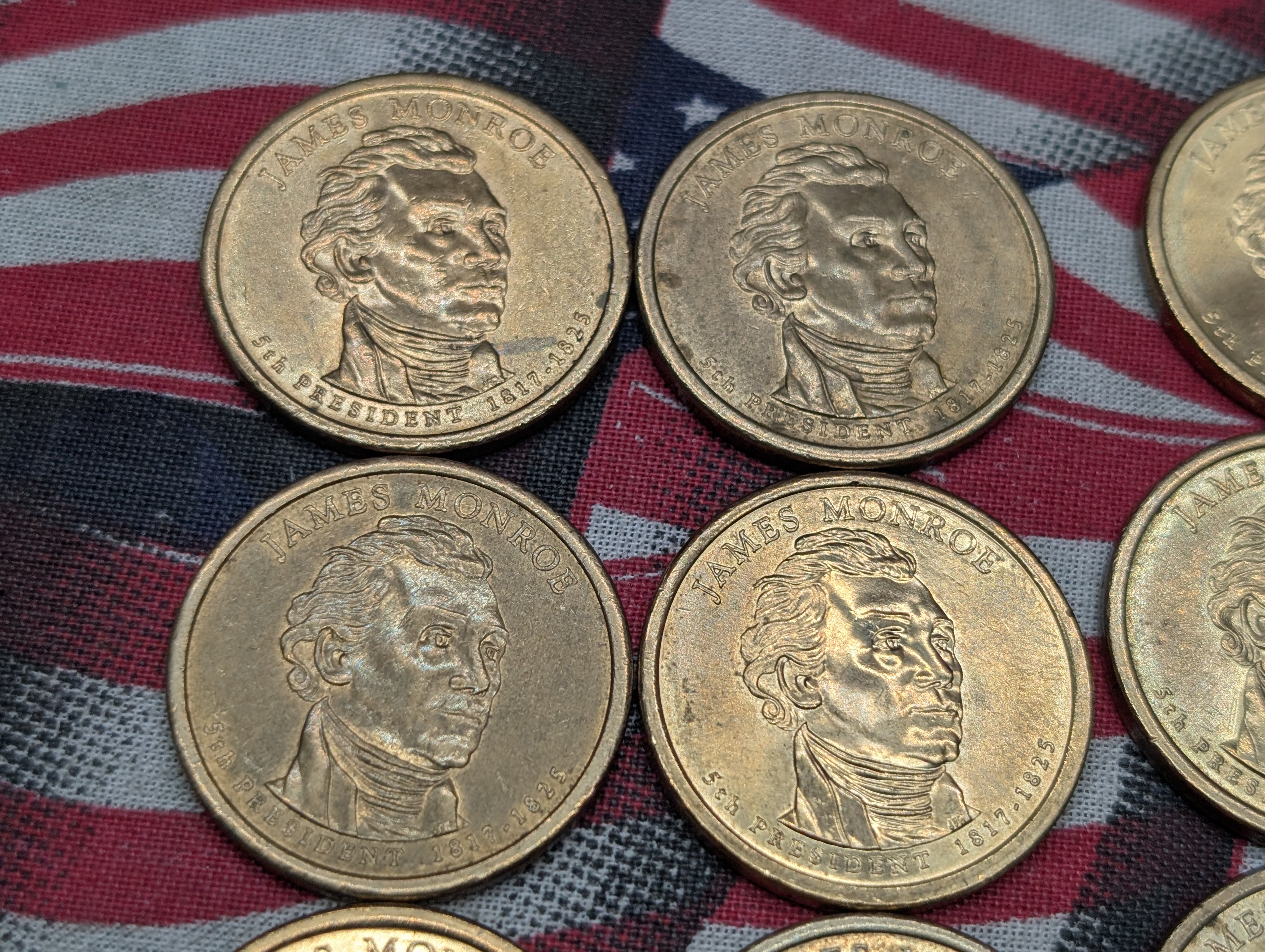 (9) 2008-P James Monroe Presidential One Dollars