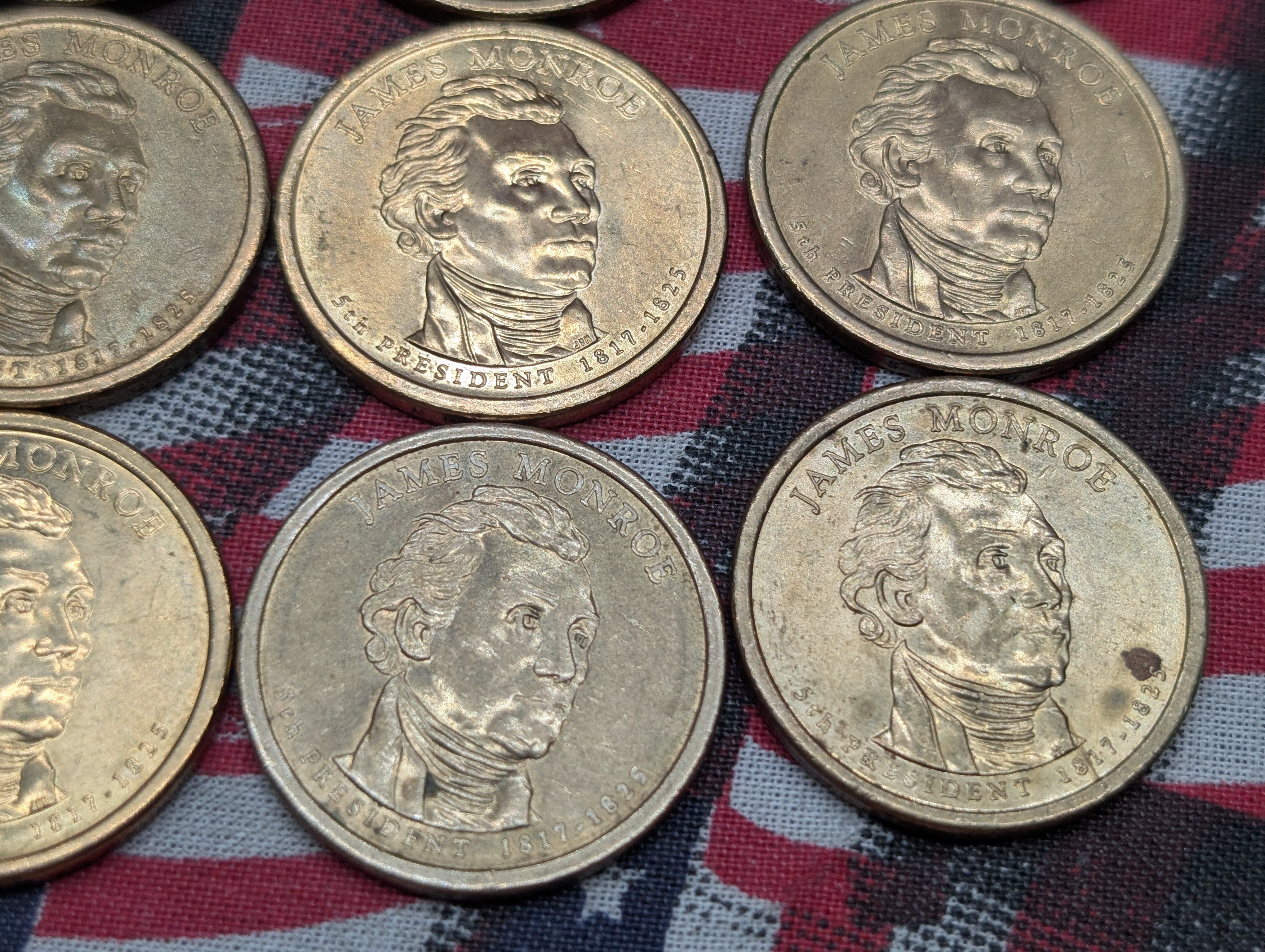 (9) 2008-P James Monroe Presidential One Dollars