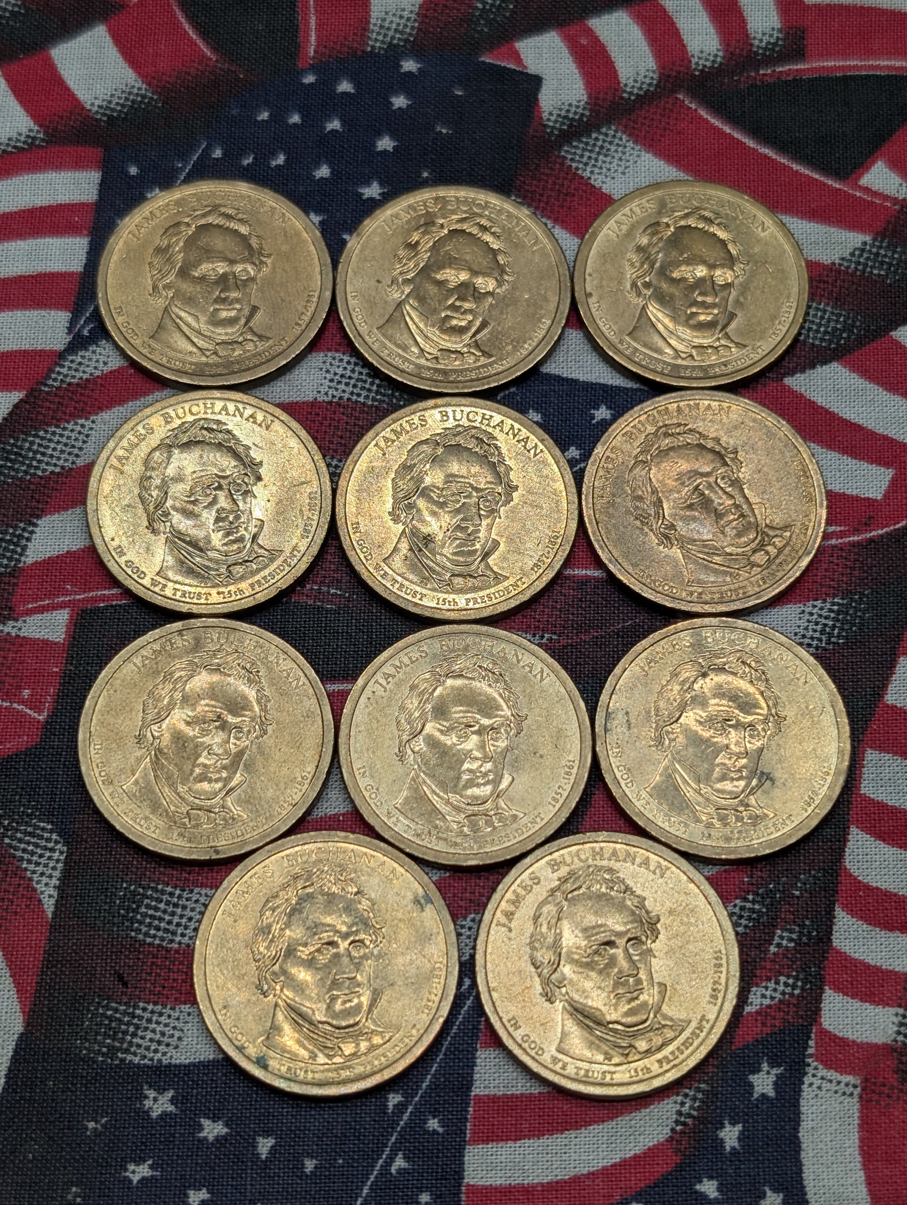 (11) 2010-P James Buchanan Presidential One Dollars