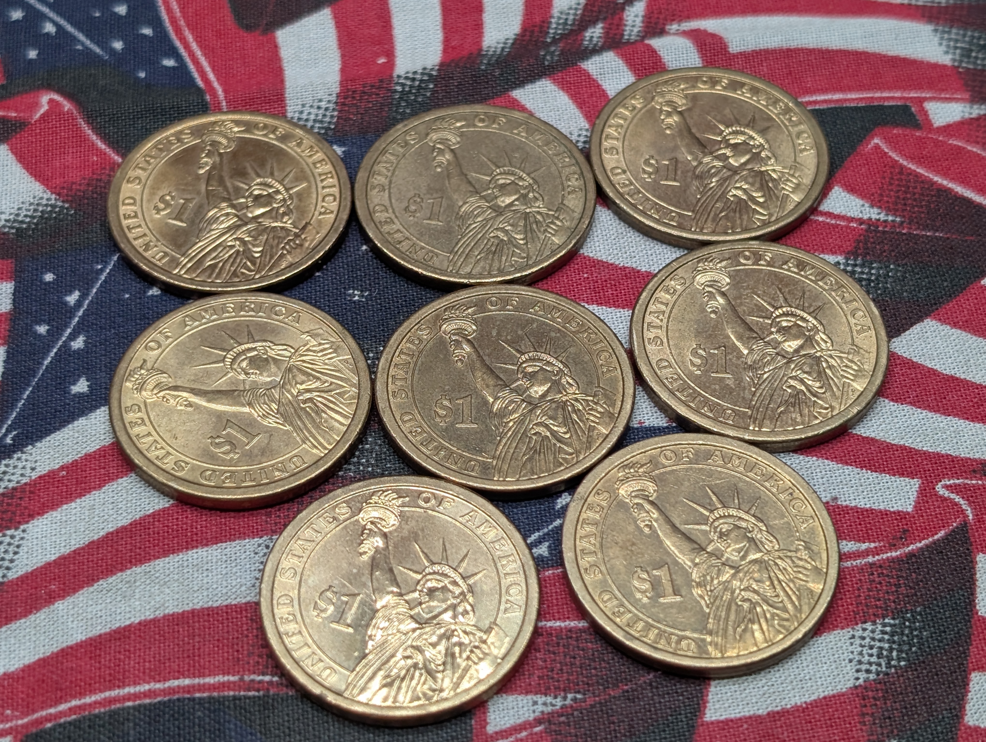 (8) 2011-P Andrew Johnson Presidential One Dollars