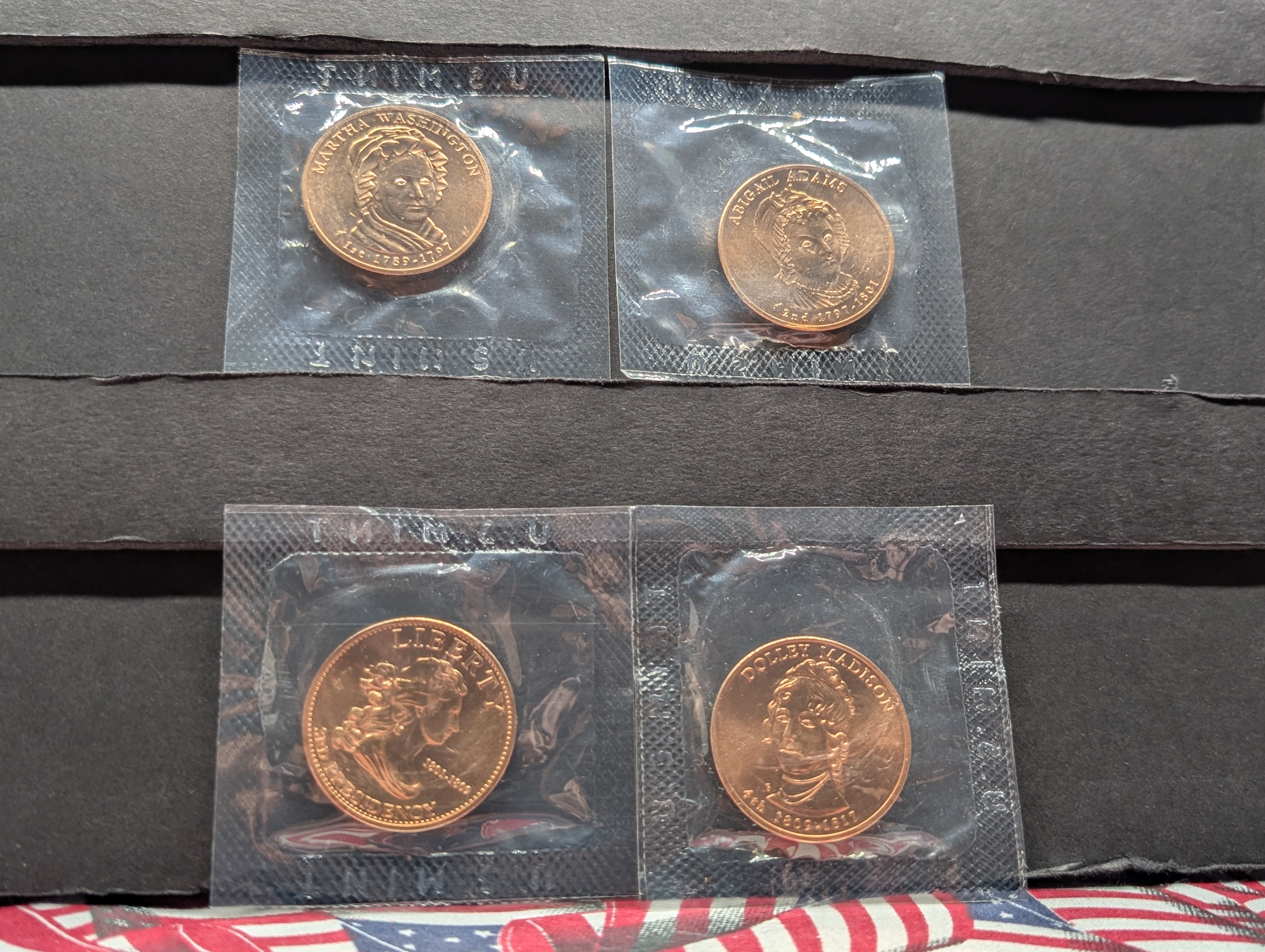 2007 First Spouse Bronze Medal Series Four Medal Set, No Envelope