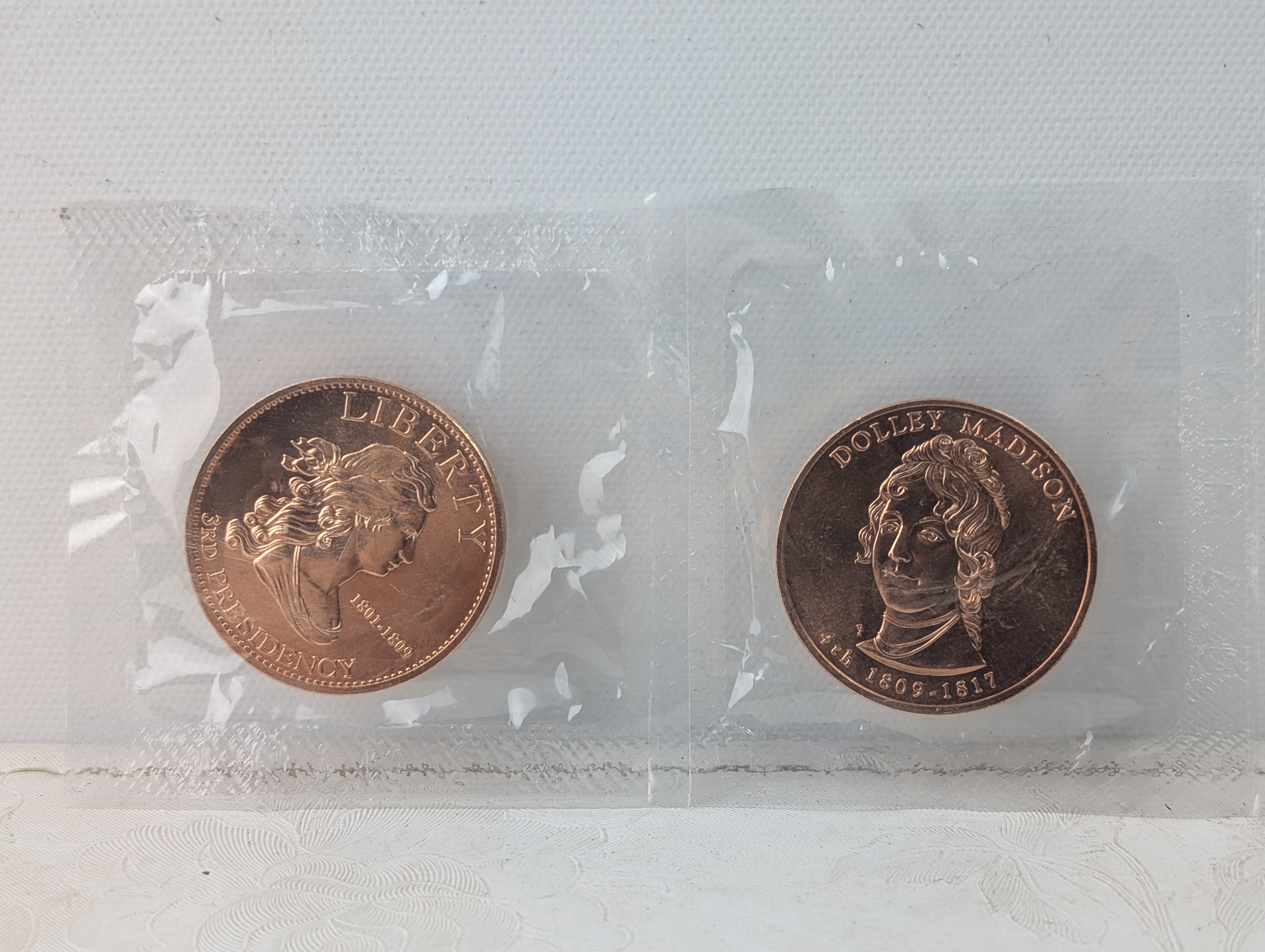 2007 First Spouse Bronze Medal Series Four Medal Set, No Envelope