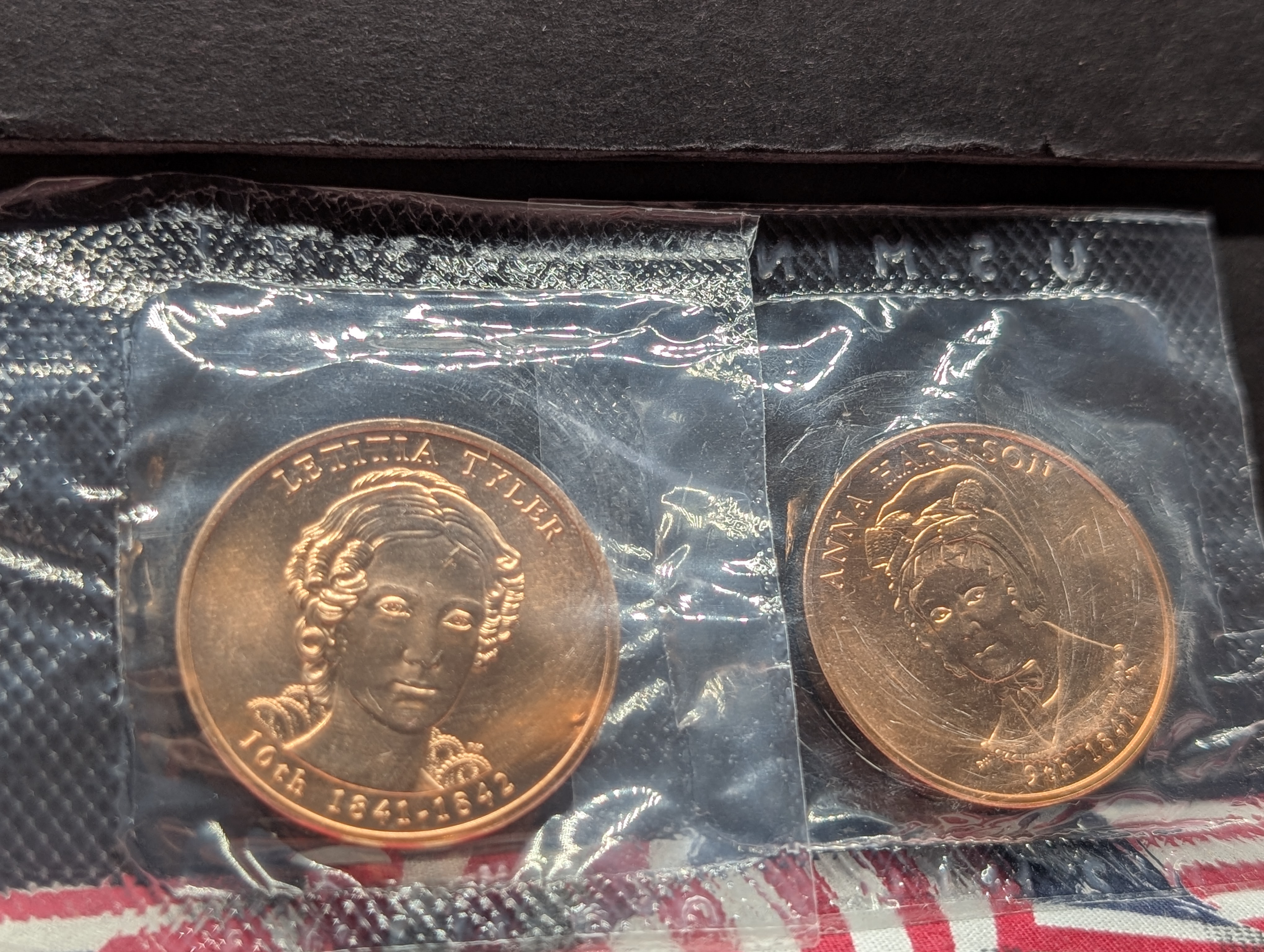 2009 First Spouse Bronze Medal Series Medal Set, No Envelope, Four Medals, Missing Julia Tyler