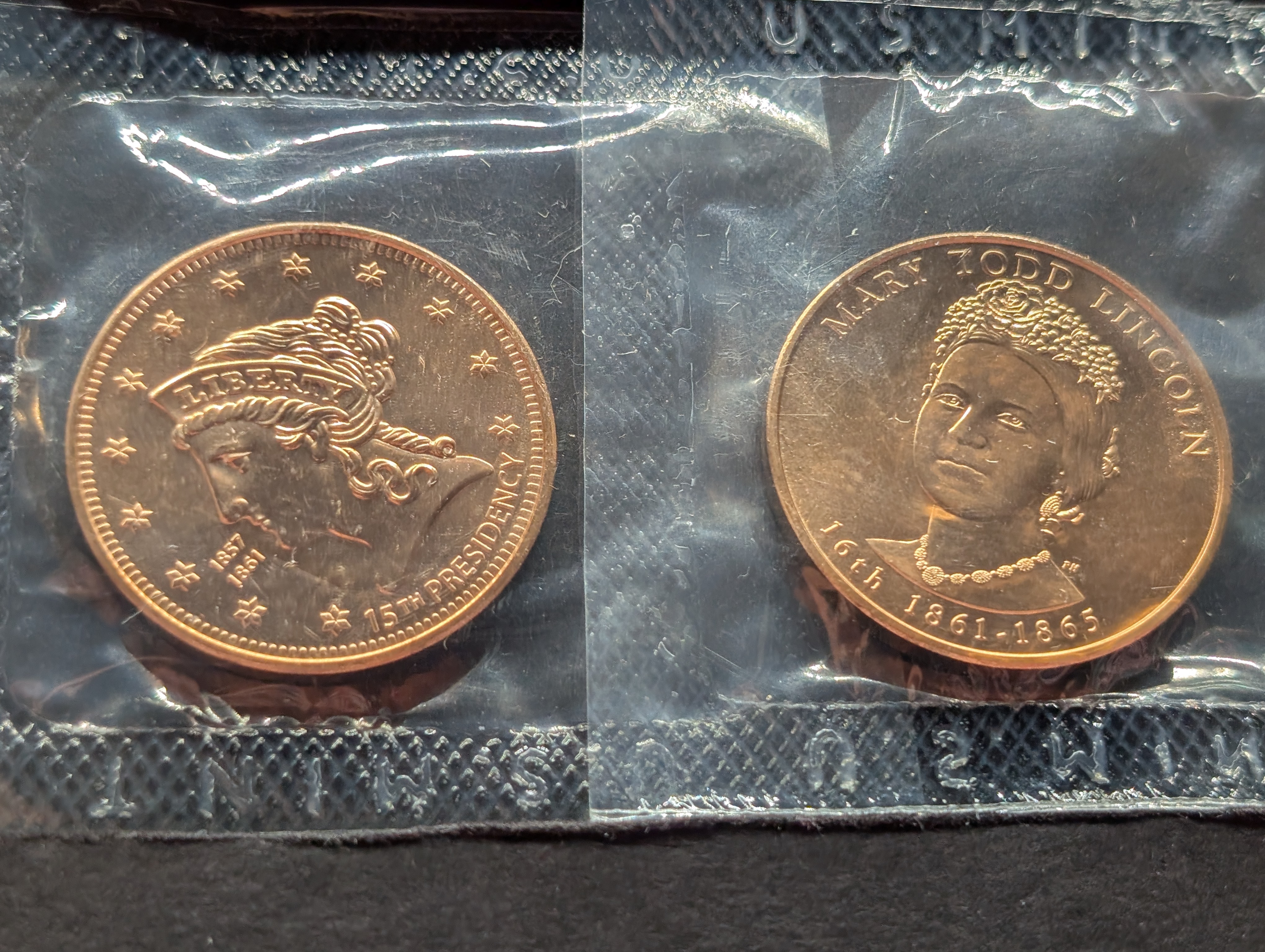 2010 First Spouse Bronze Medal Series Four Medal Set, No Envelope