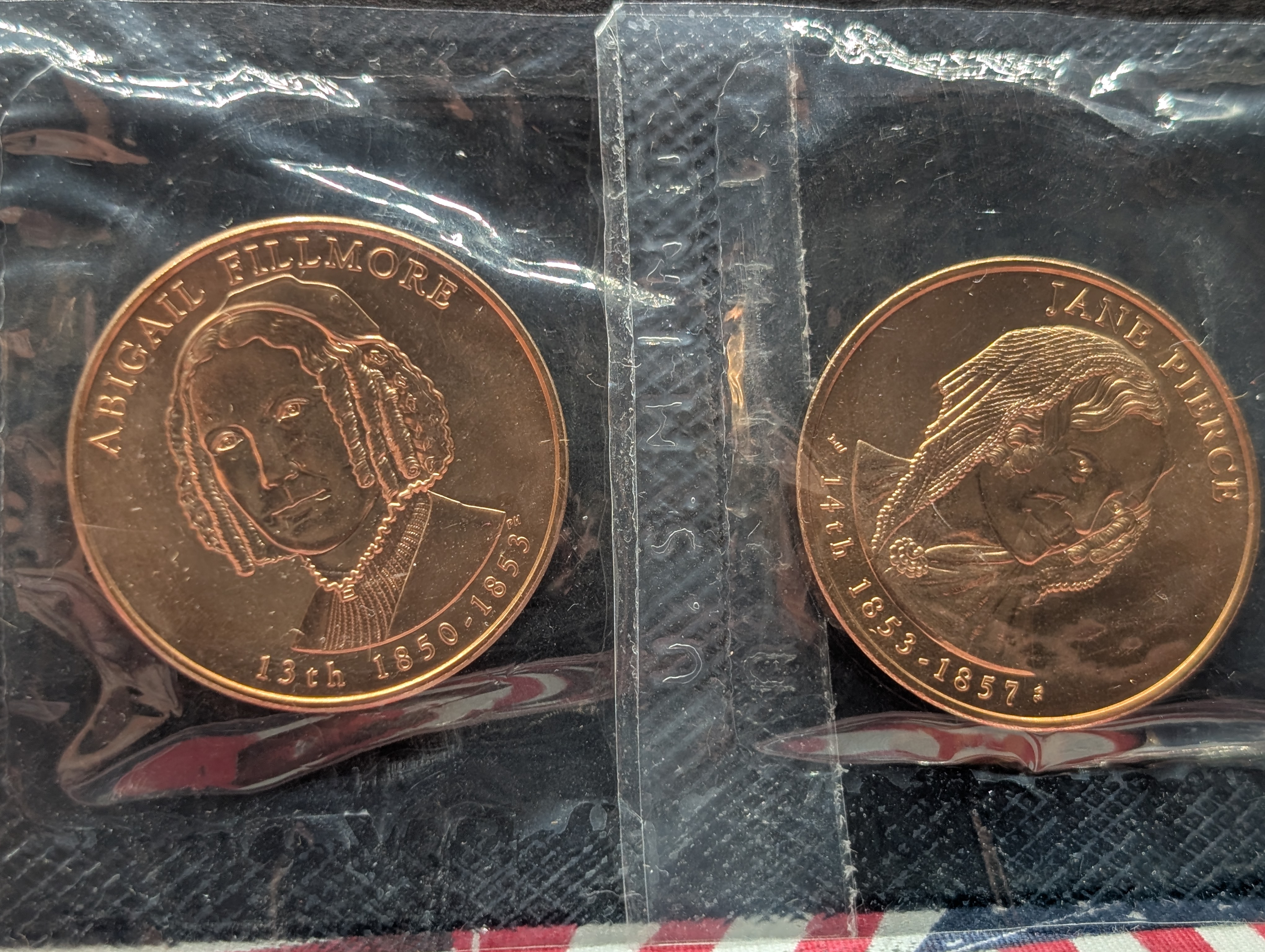 2010 First Spouse Bronze Medal Series Four Medal Set, No Envelope