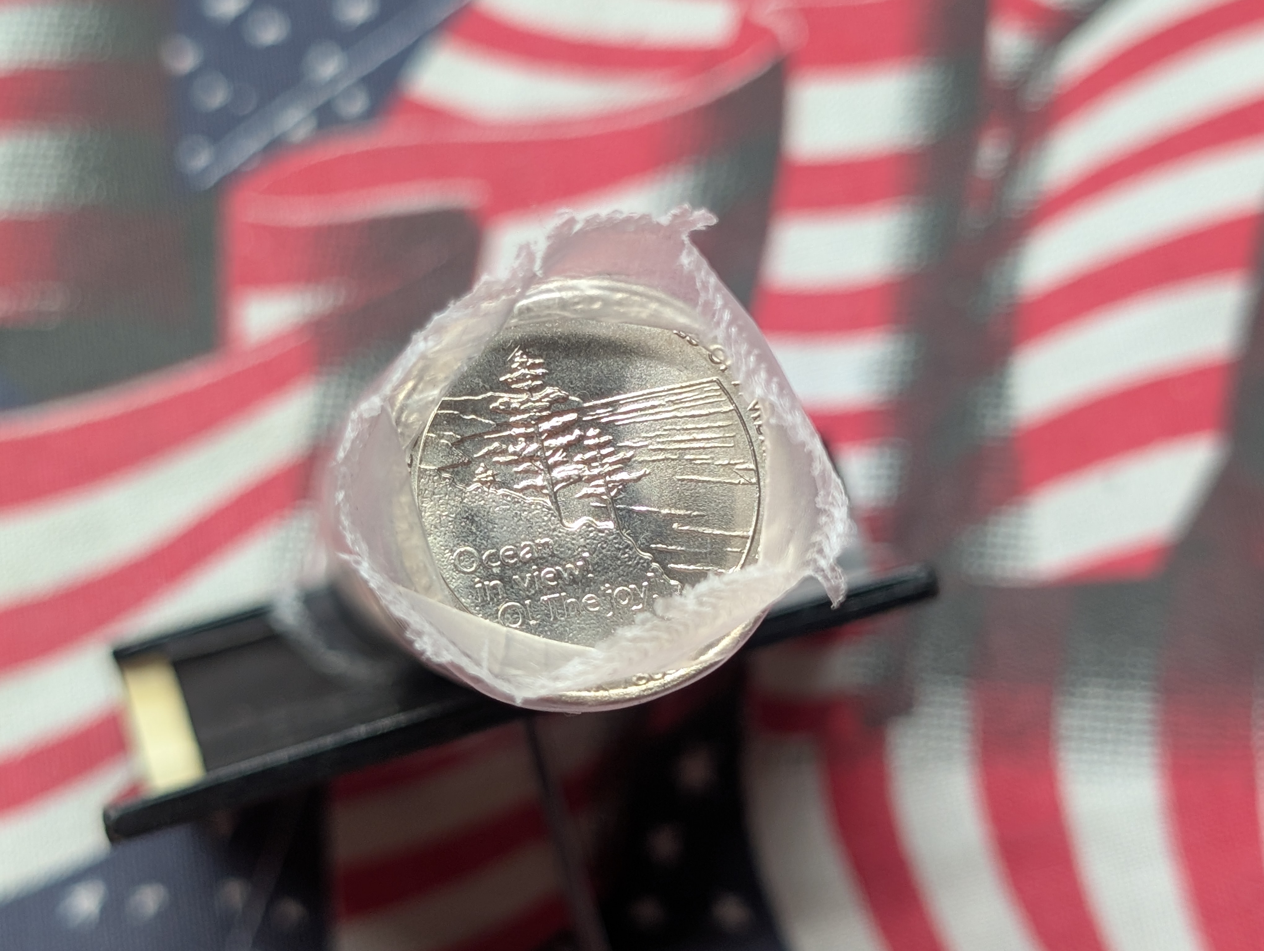 Shrink Wrapped Roll of 2005-P Ocean In View Jefferson Nickels