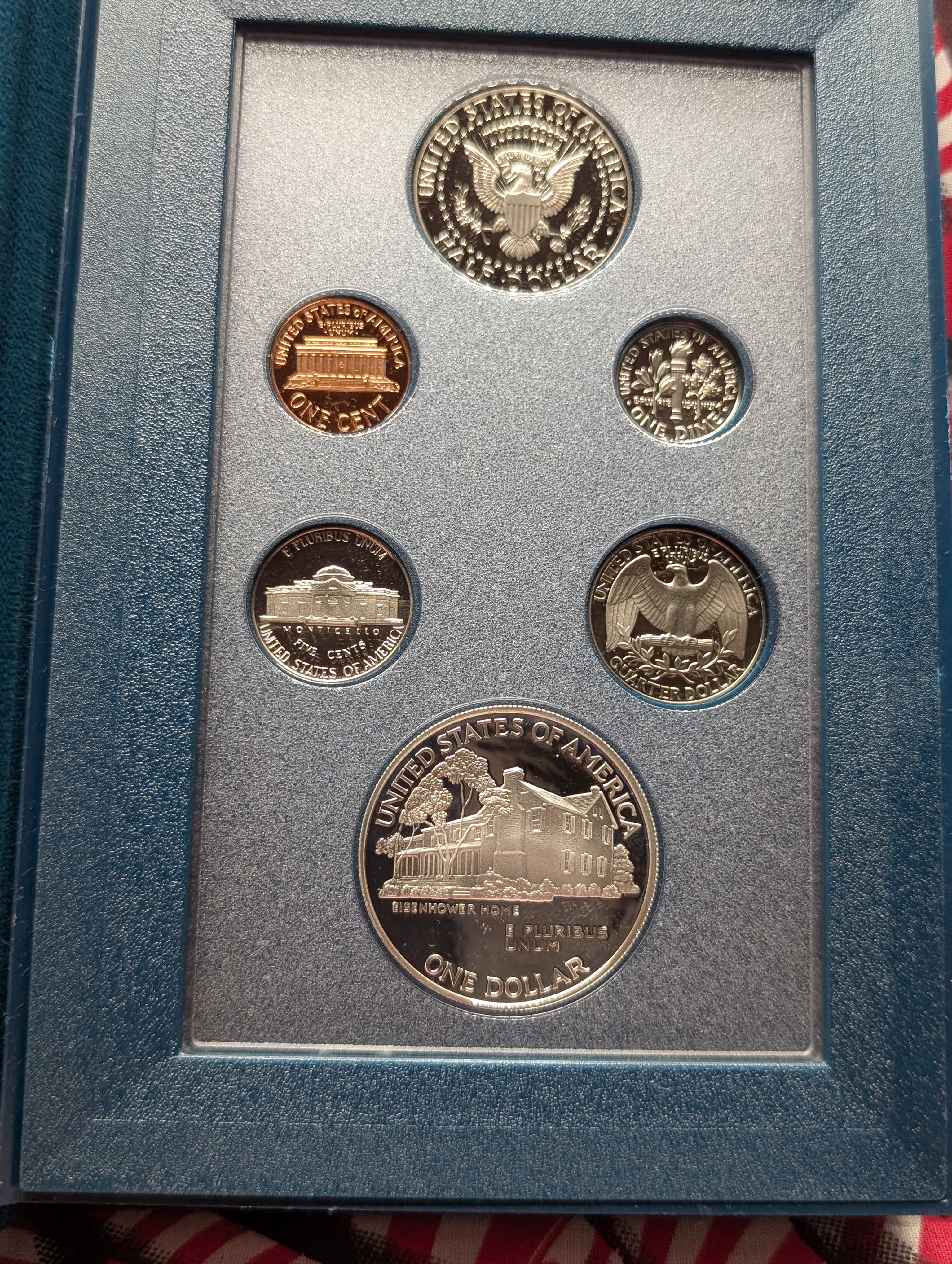 1990 P & S Eisenhower U.S. Mint Prestige Coin Set In OGP With COA - Includes 90% Silver Dollar 26.73g