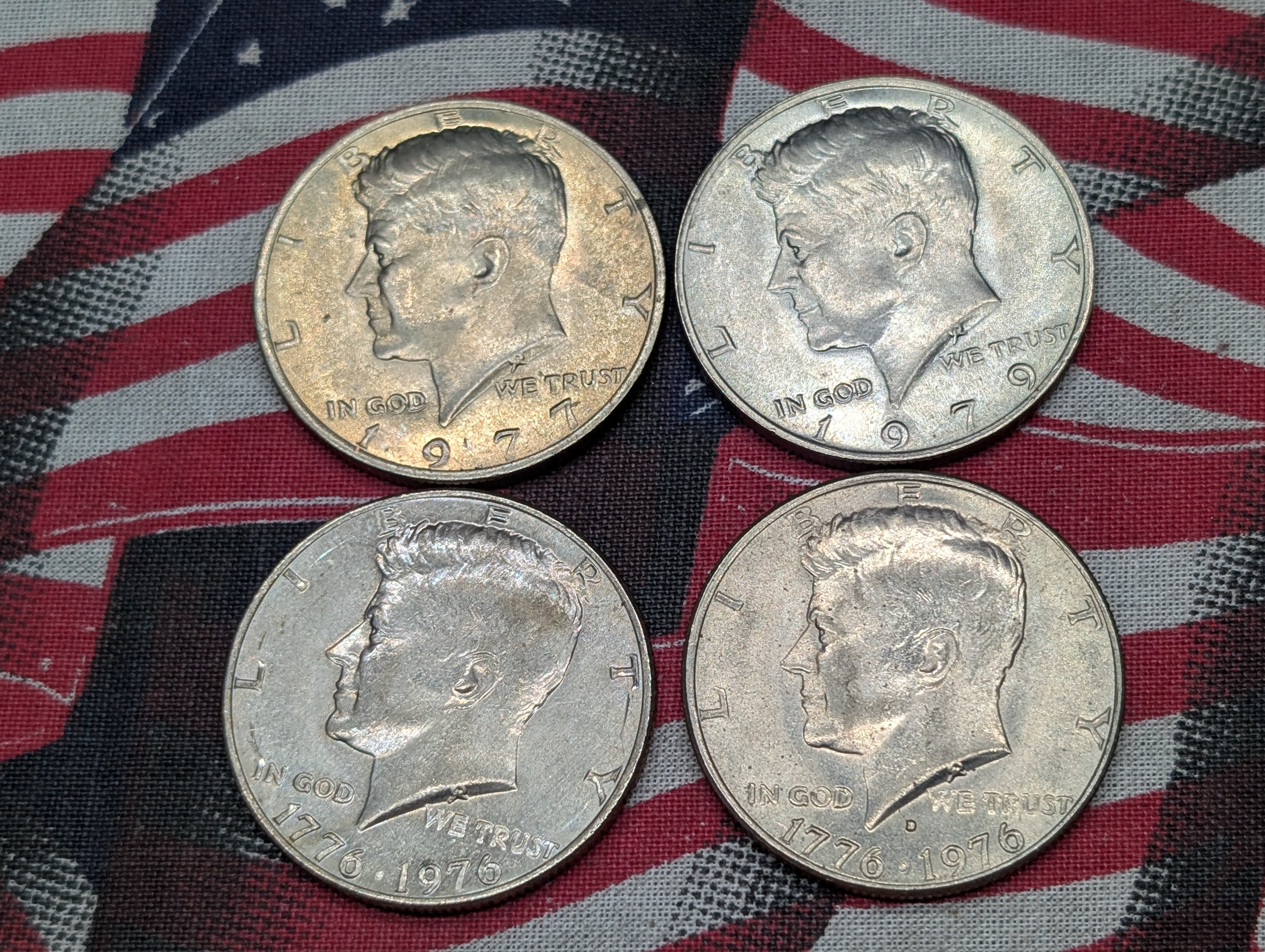 1976 P&D, 1977-P, & 1979-P Kennedy Half Dollars