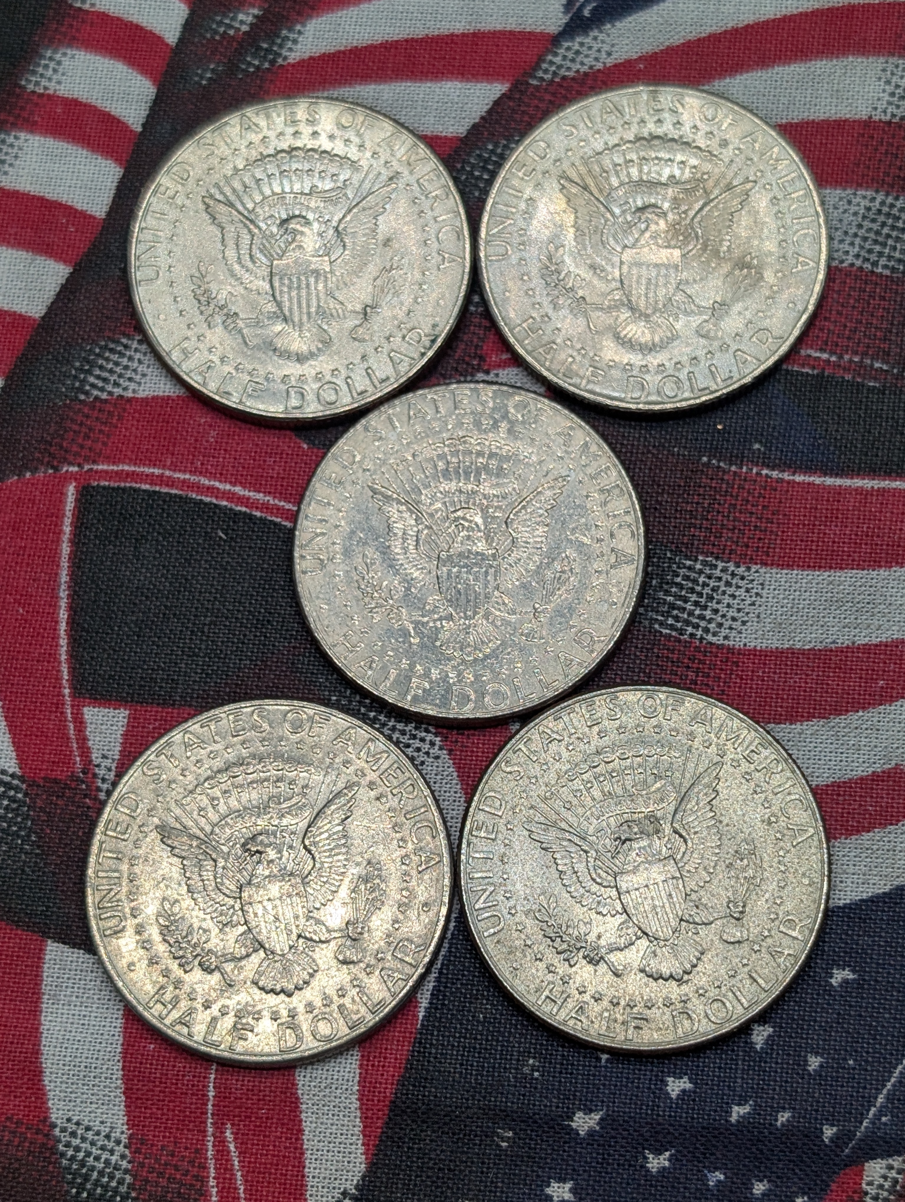 1992-P, 1993-P, 1994 P&D, & 1995-P Kennedy Half Dollars