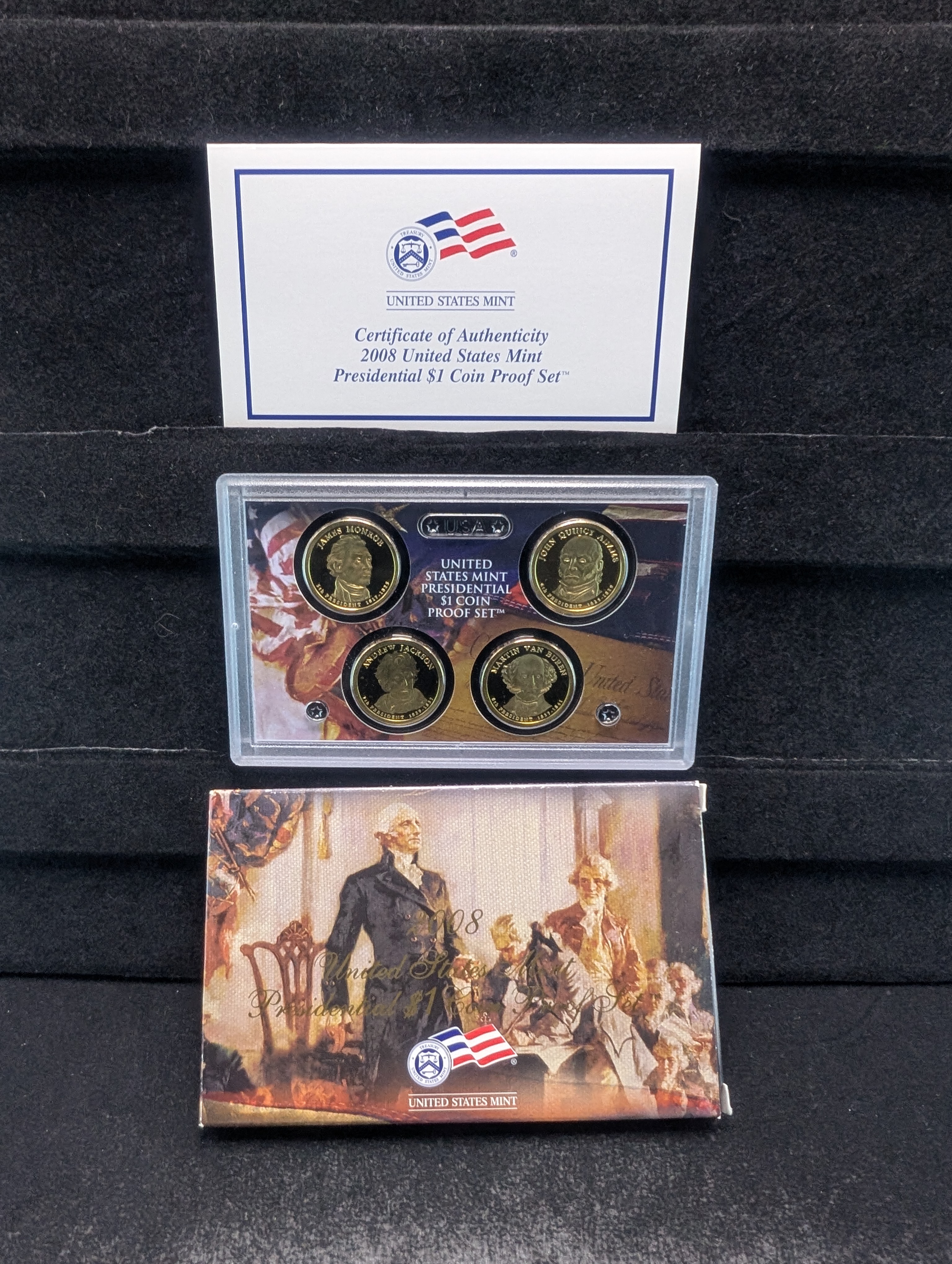2008-S U.S. Mint Presidential $1 Coin Proof Set in OGP w/ COA