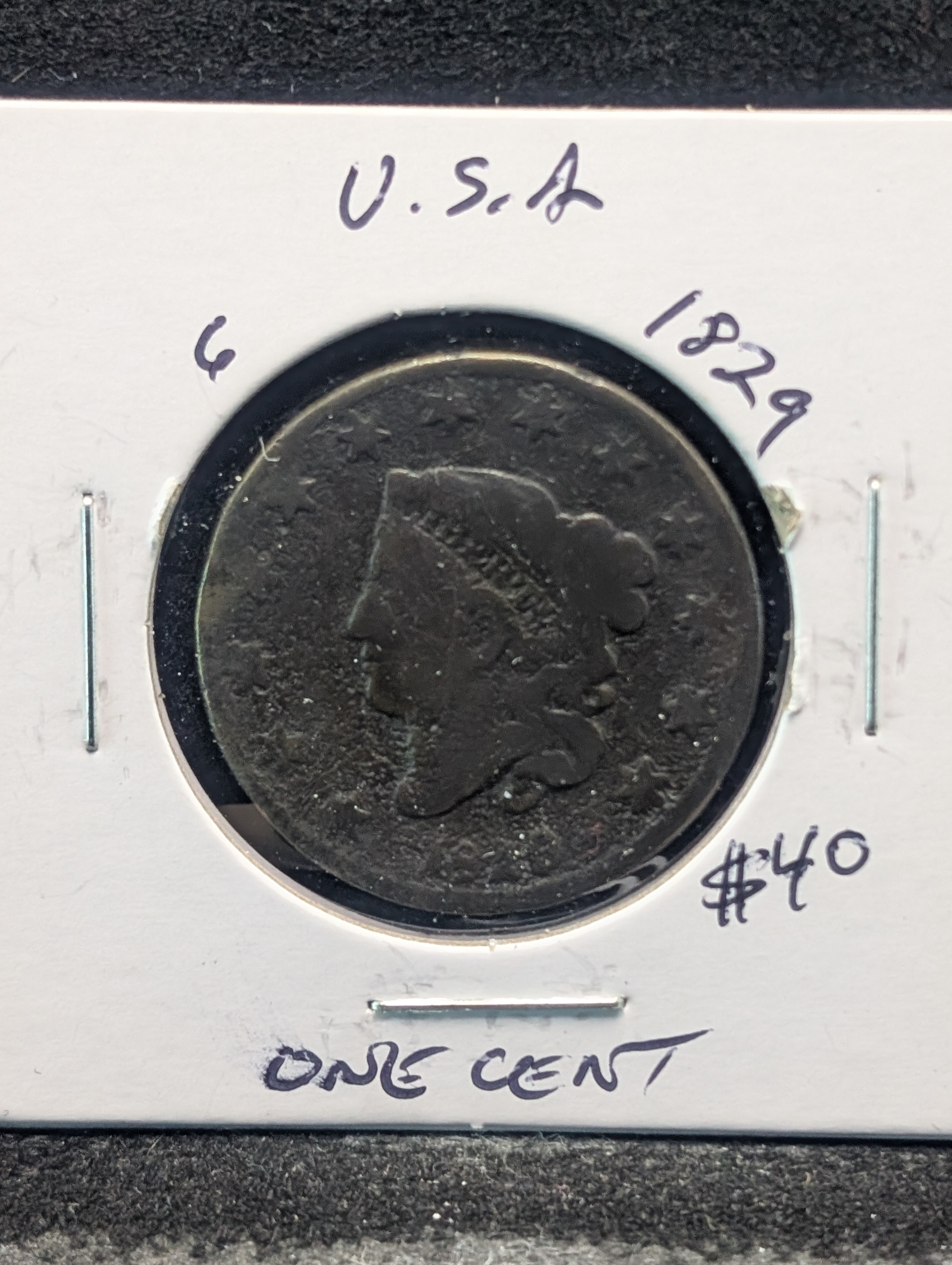 1829 Coronet Head Large Cent - 197 Years Old!