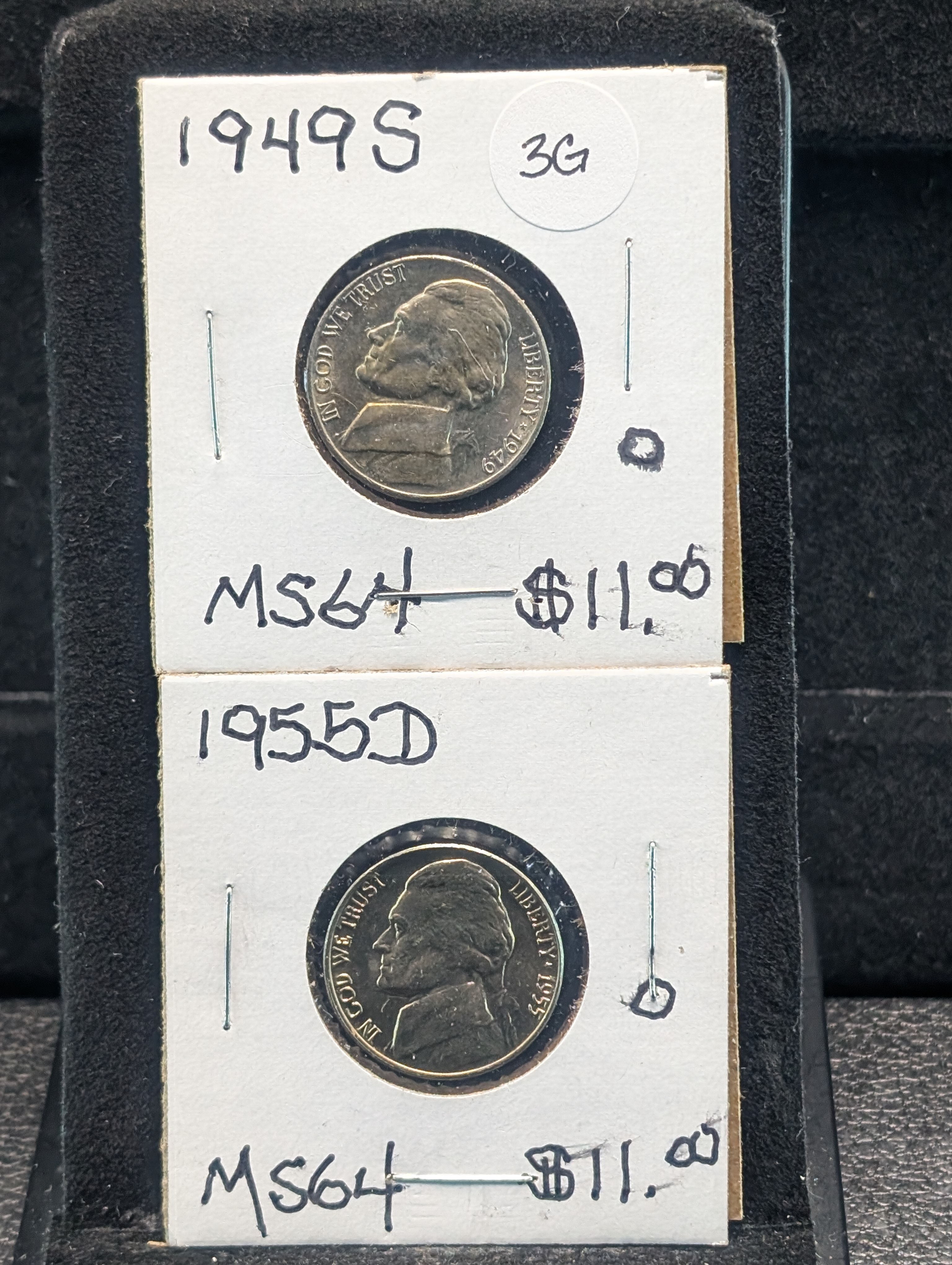 1949-S & 1955-D Jefferson Nickels