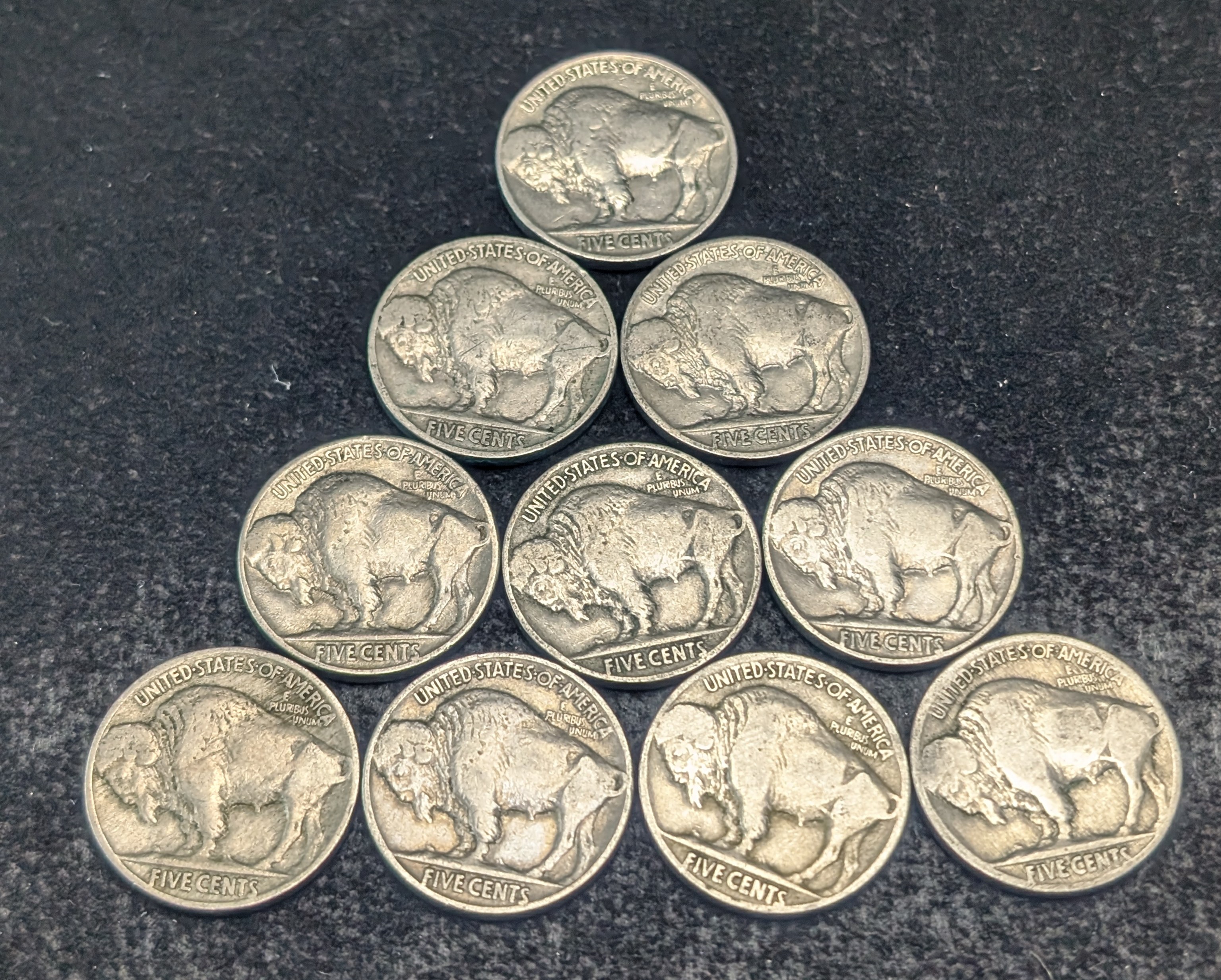 (10) 1930s Indian Head Buffalo Nickels - Mixed Dates