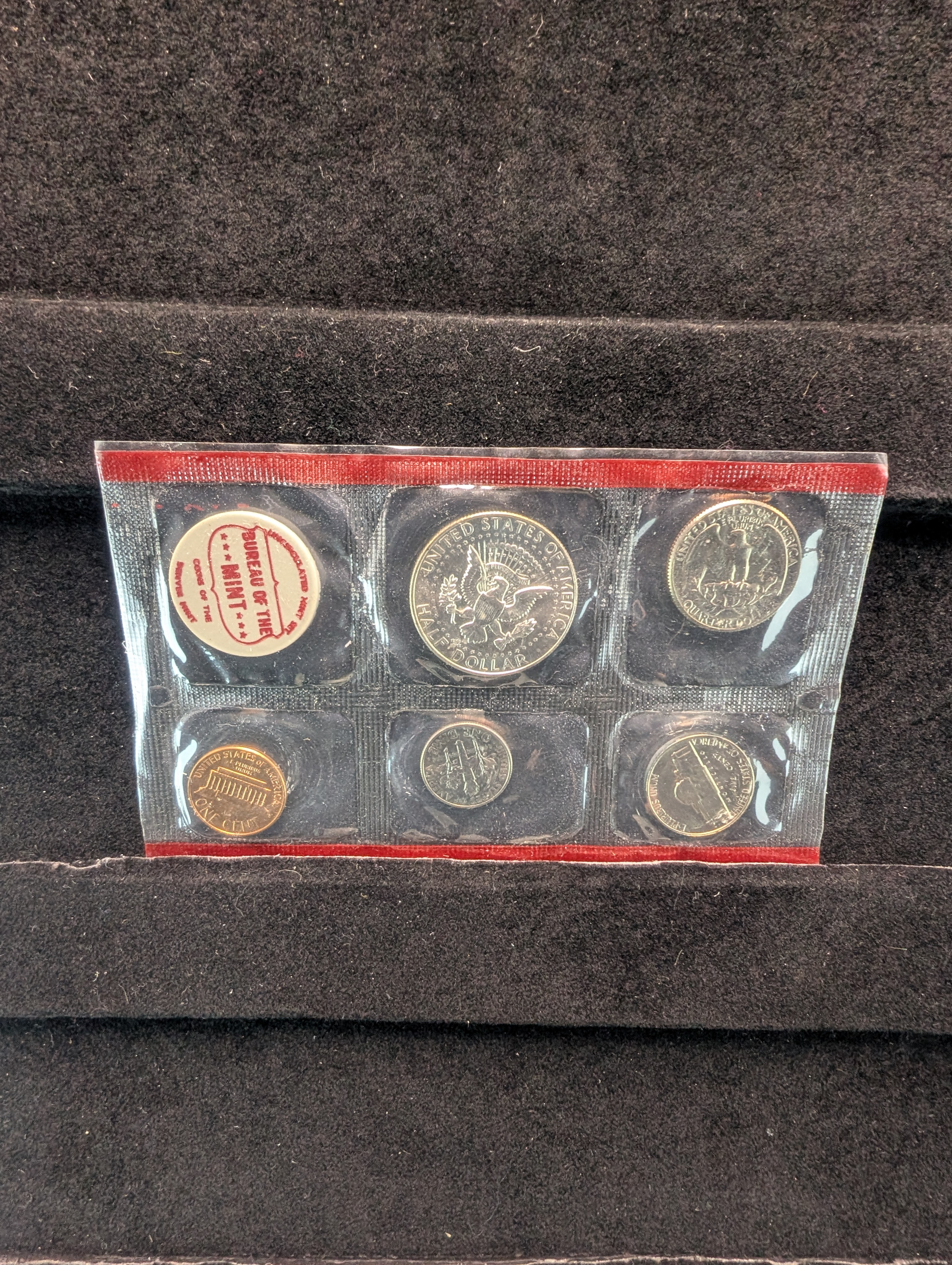 1968-P&D Unc. U. S. Mint Set - Includes 40% Silver Kennedy Half Dollar & 1968-S Lincoln Cent