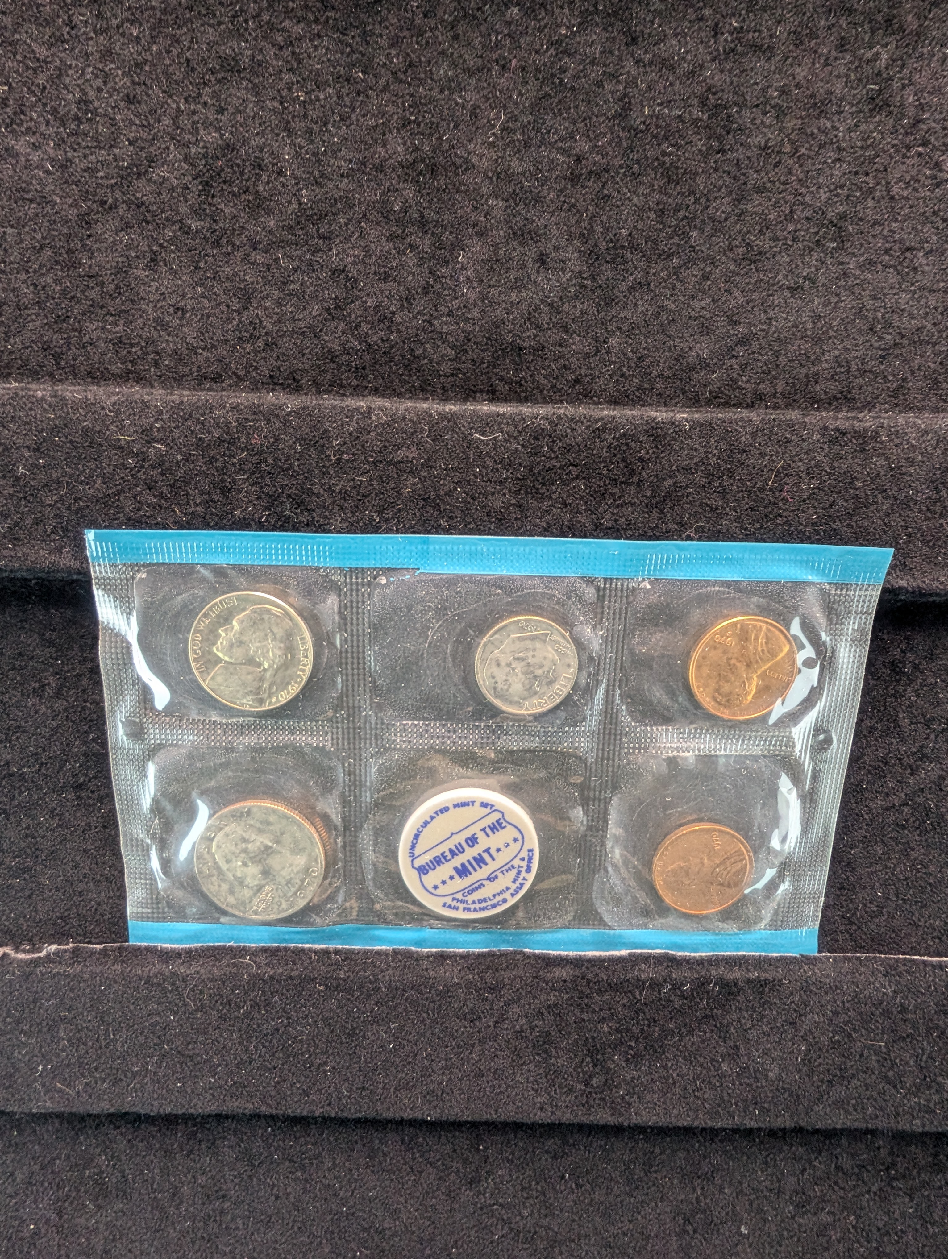 1970-P&D Unc. U. S. Mint Set - Includes 40% Silver Kennedy Half Dollar & 1970-S Lincoln Cent
