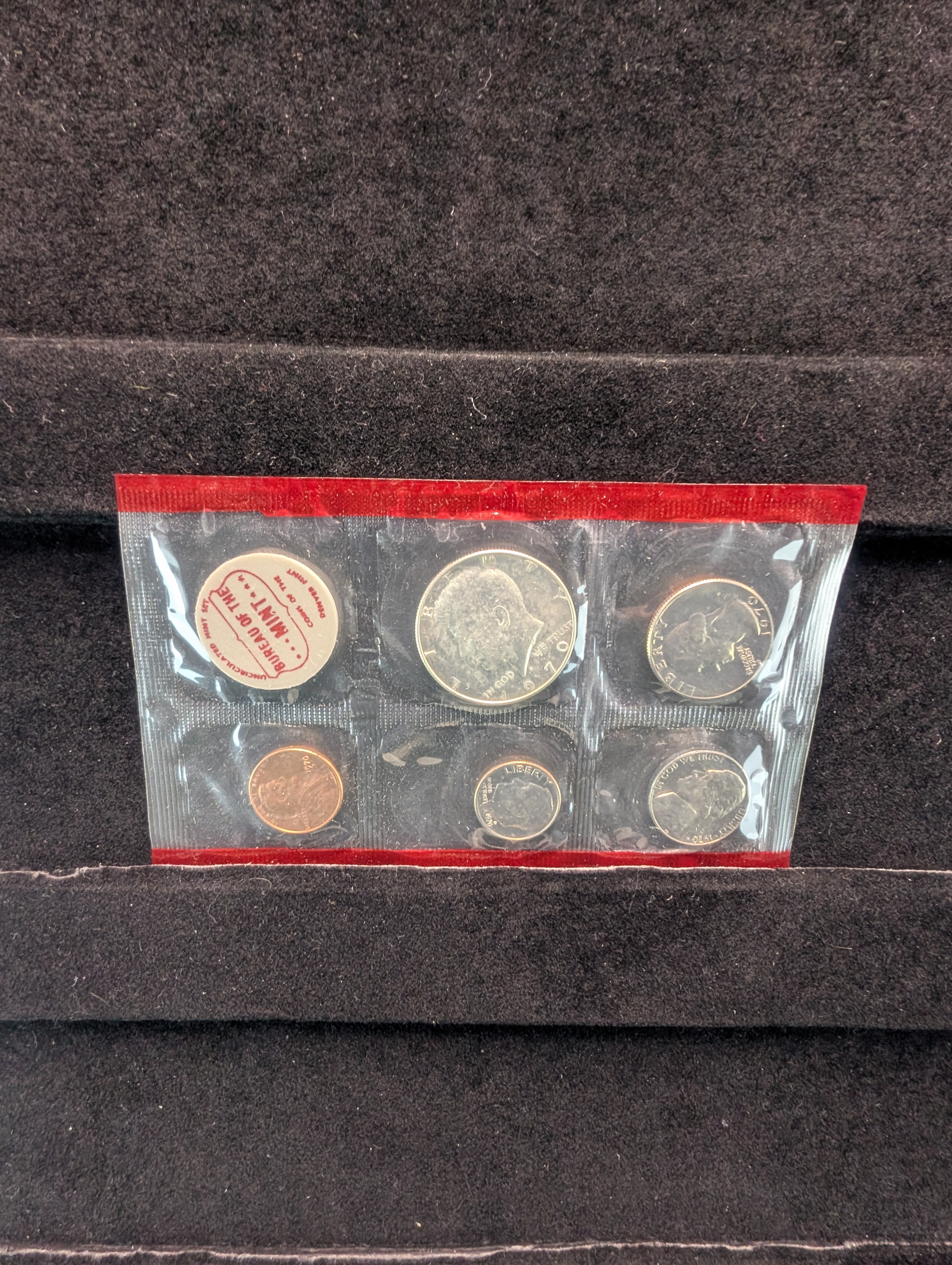 1970-P&D Unc. U. S. Mint Set - Includes 40% Silver Kennedy Half Dollar & 1970-S Lincoln Cent