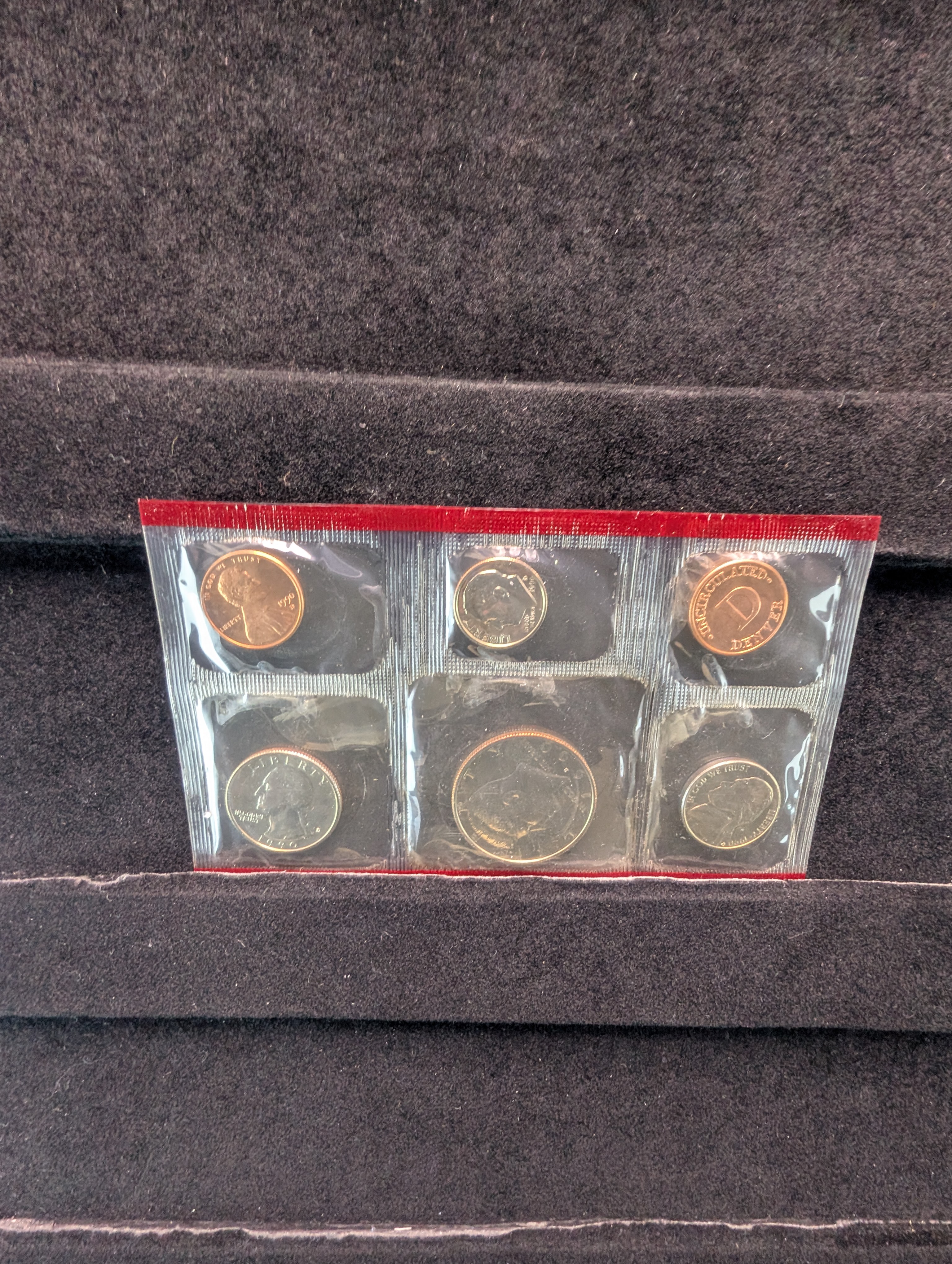 1990 P&D U.S. Mint Uncirculated Coin Set In OGP w/ COA