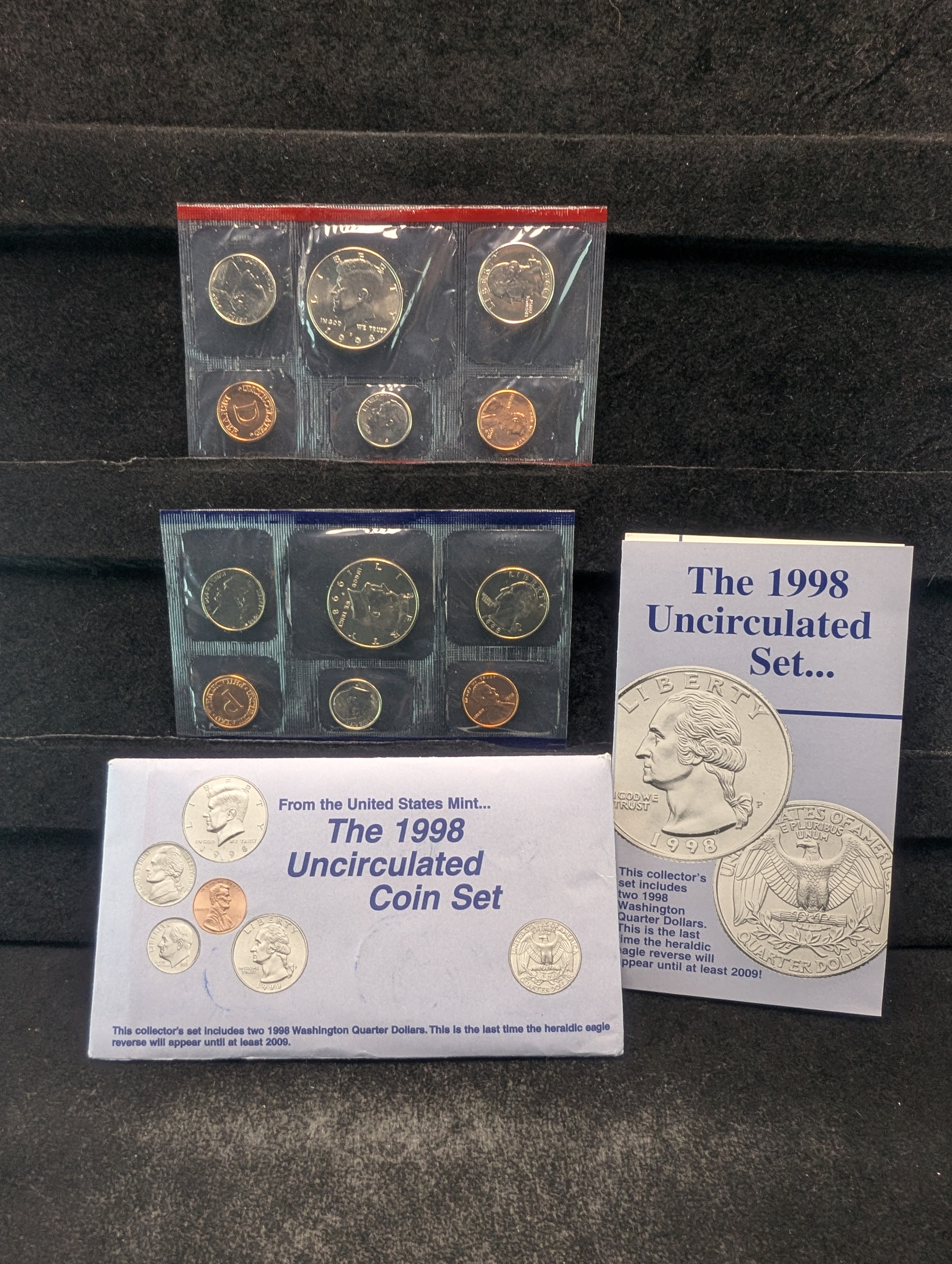 1998 P&D U.S. Mint Uncirculated Coin Set In OGP w/ COA