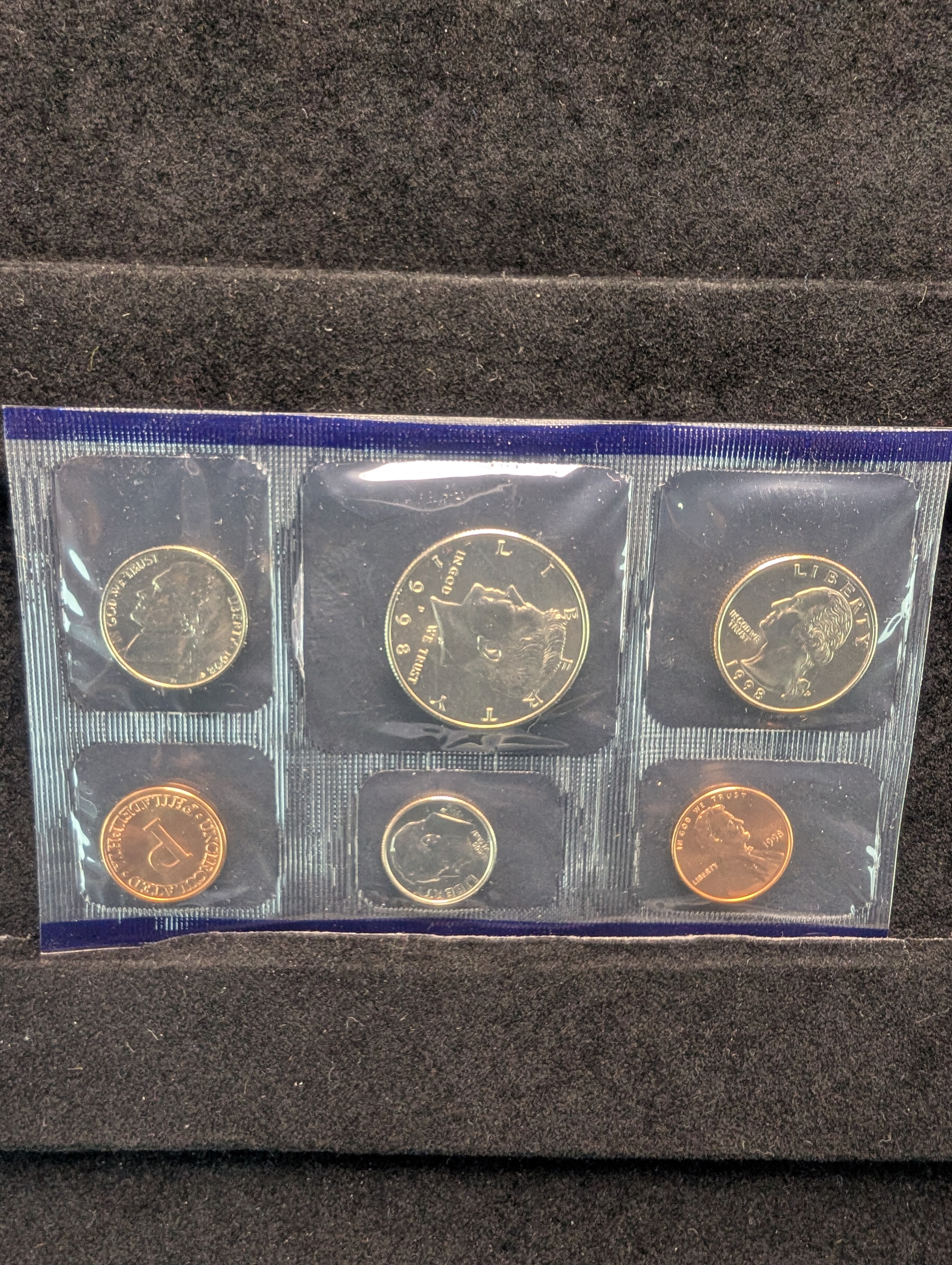 1998 P&D U.S. Mint Uncirculated Coin Set In OGP w/ COA