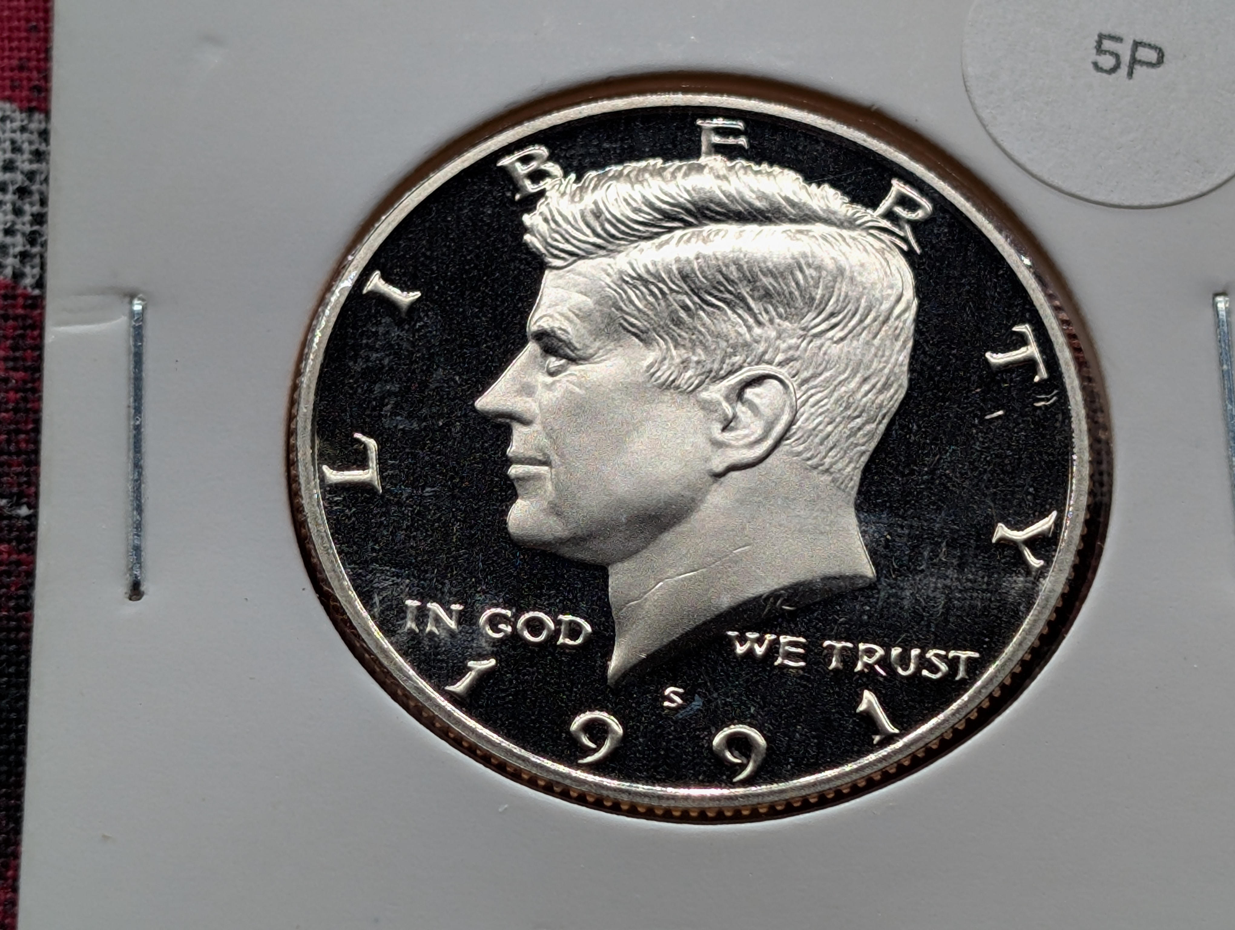 1991-S Kennedy Proof Half Dollar, Clad