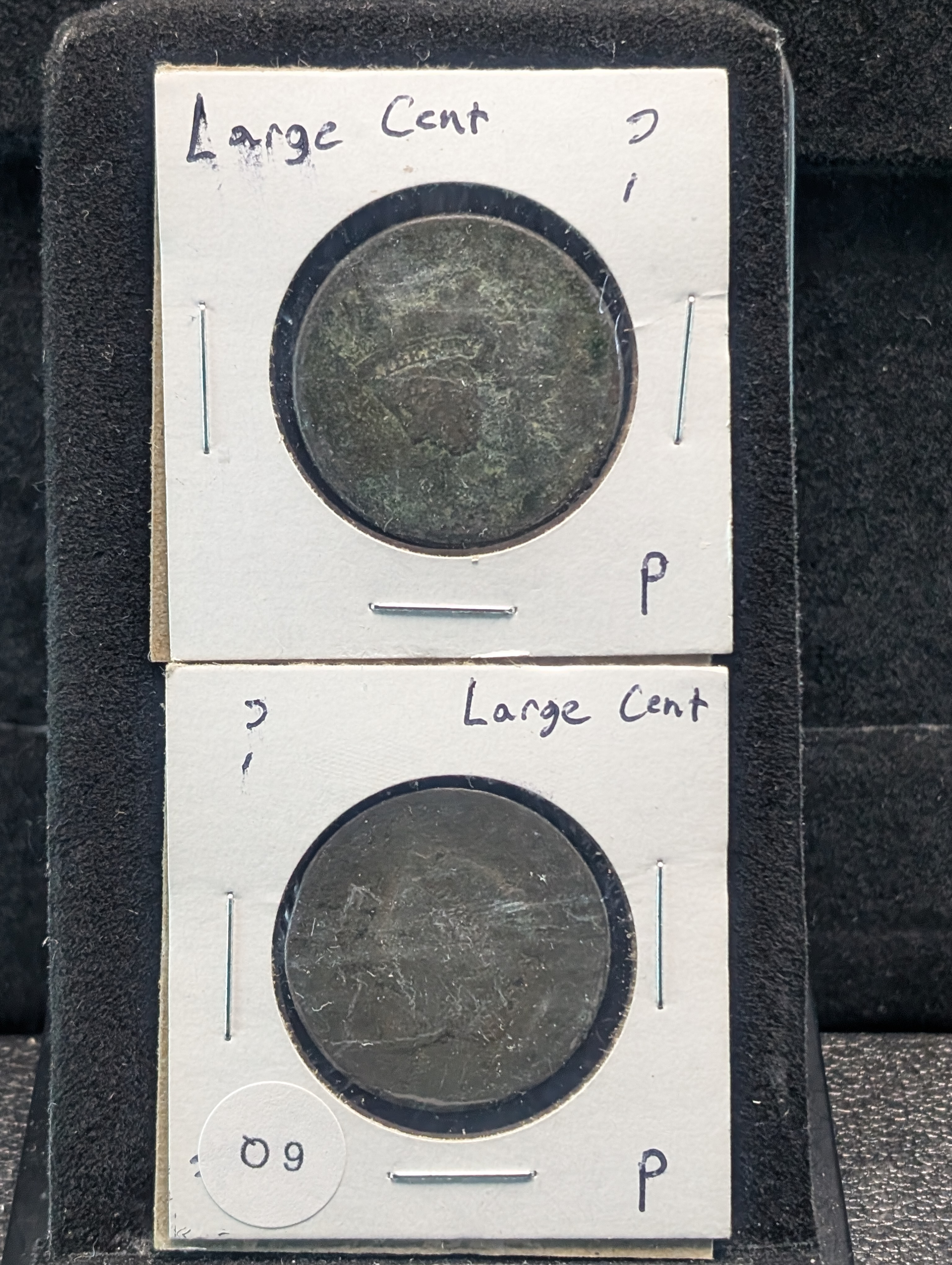 (2) Unknown Large Cents - No Dates