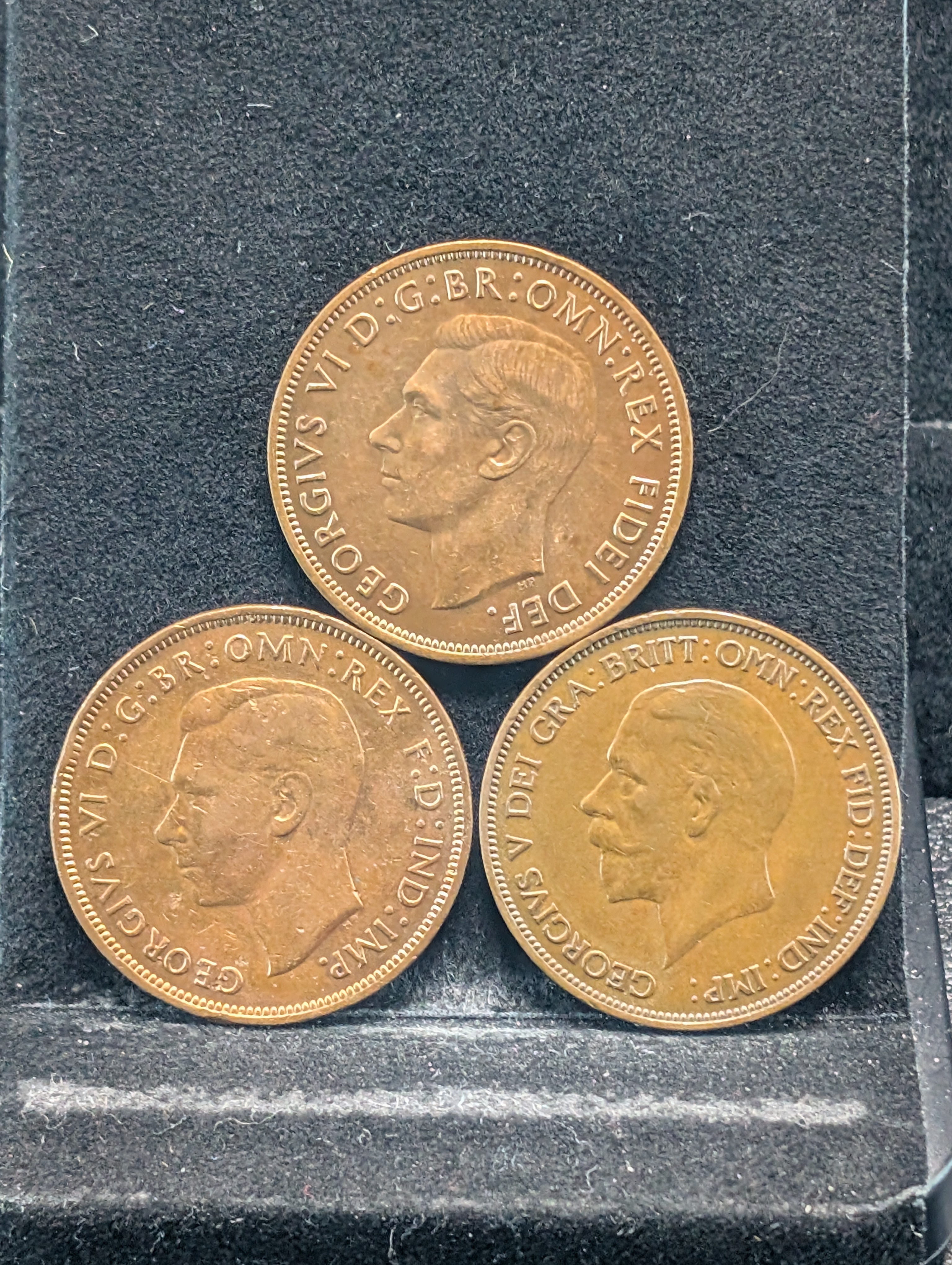 1936, 1944, & 1949 British Pennies