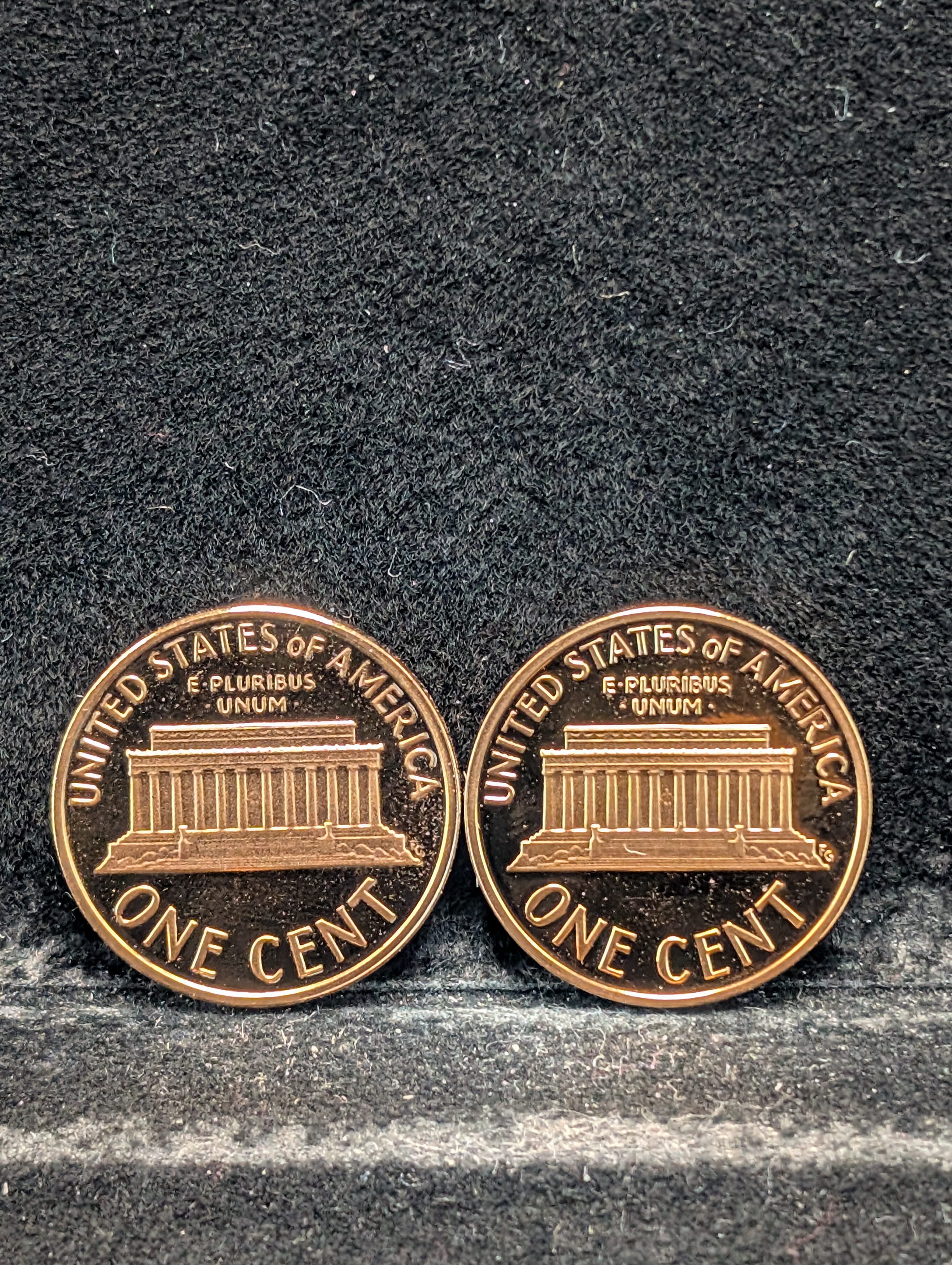 1986-S & 1989-S "Proof" Lincoln Memorial Cents
