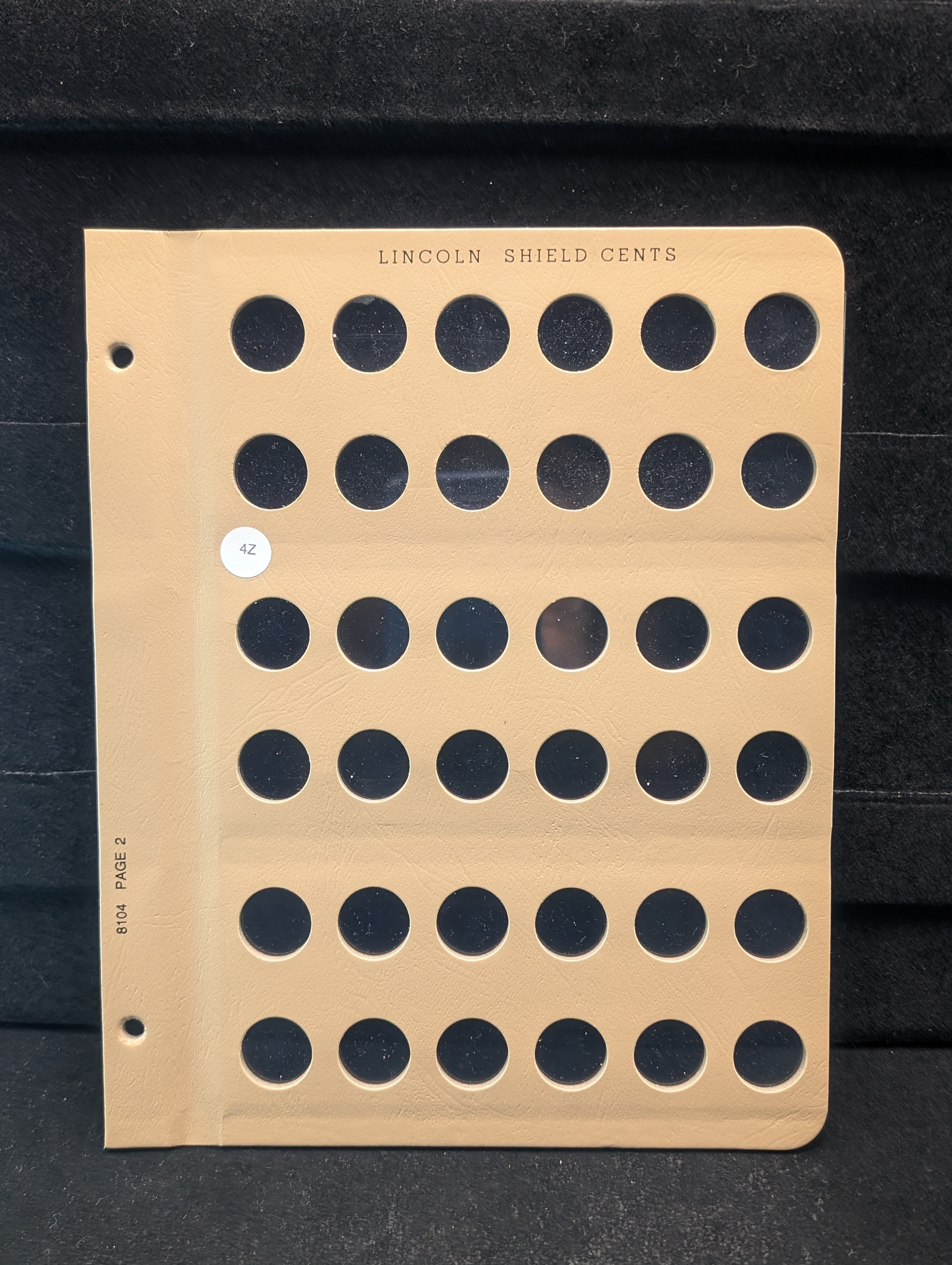 *EMPTY* New #8104 Page 2 Dansco Lincoln Shield Cents Page - No Coins