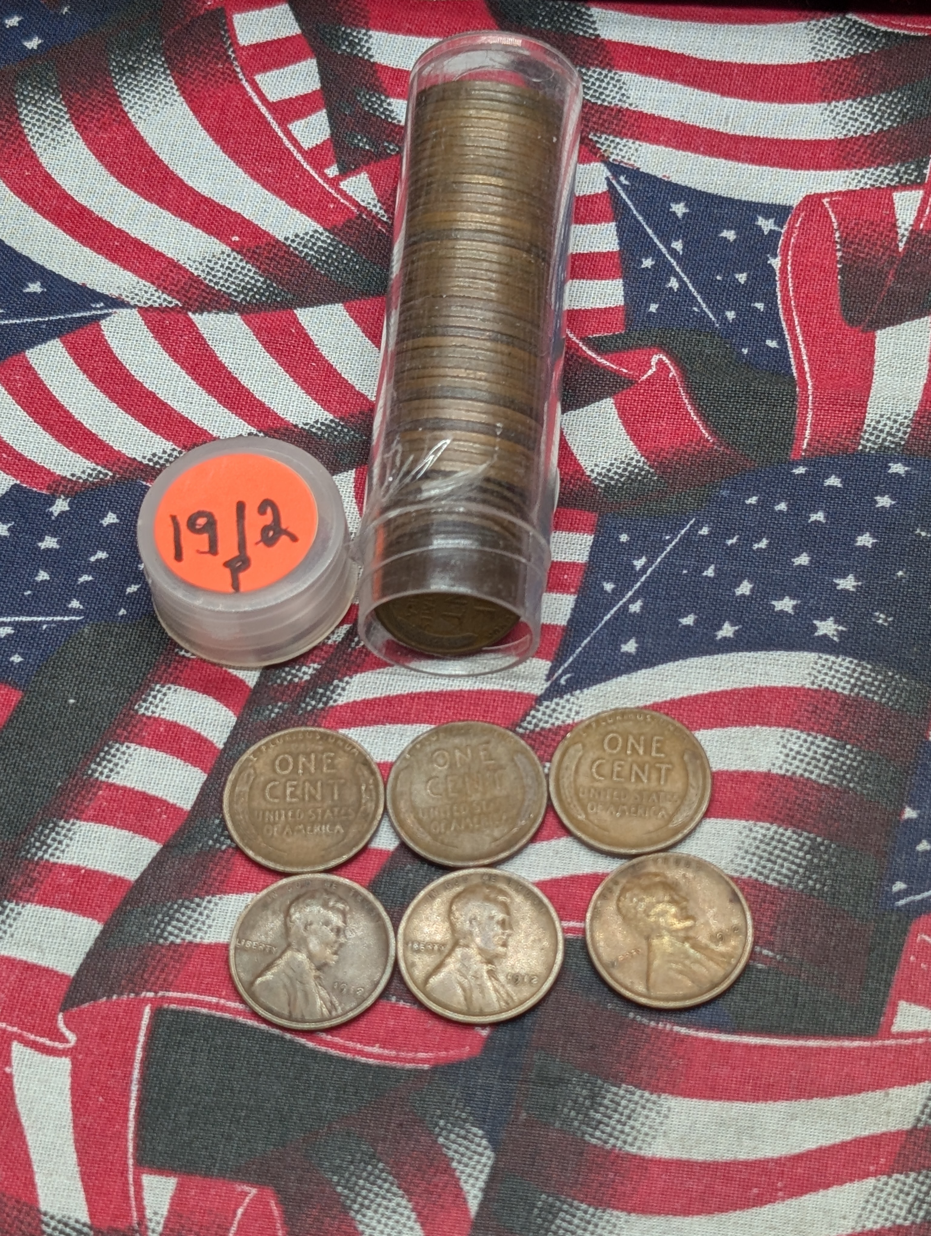 (50) 1912-P Lincoln Wheat Cents
