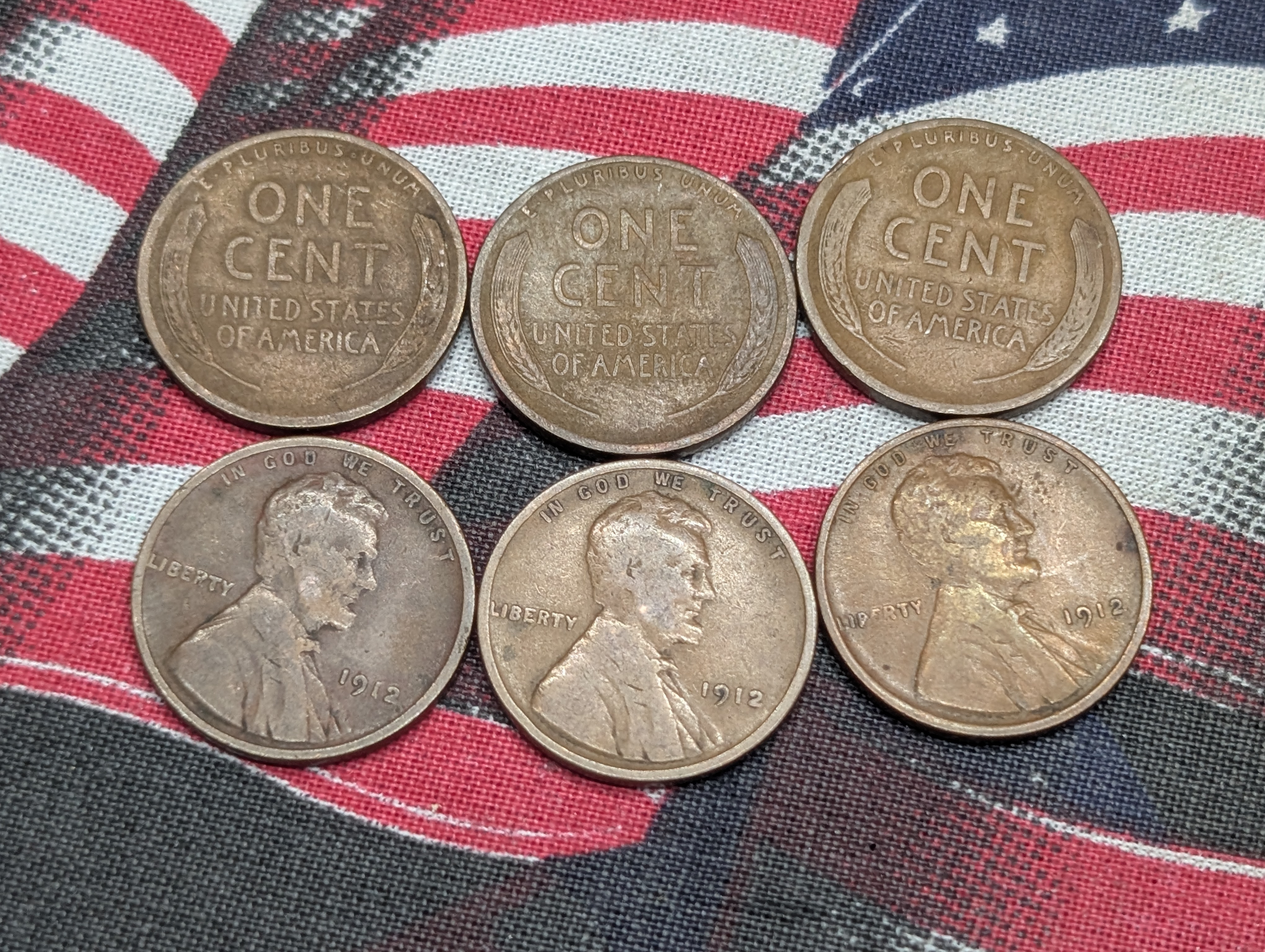 (50) 1912-P Lincoln Wheat Cents